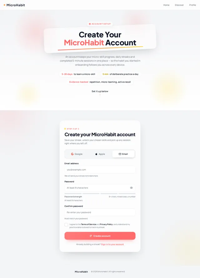 Account Creation