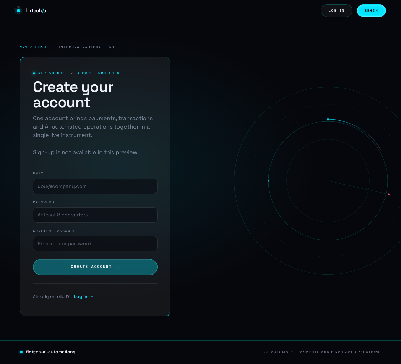 Sign Up design preview