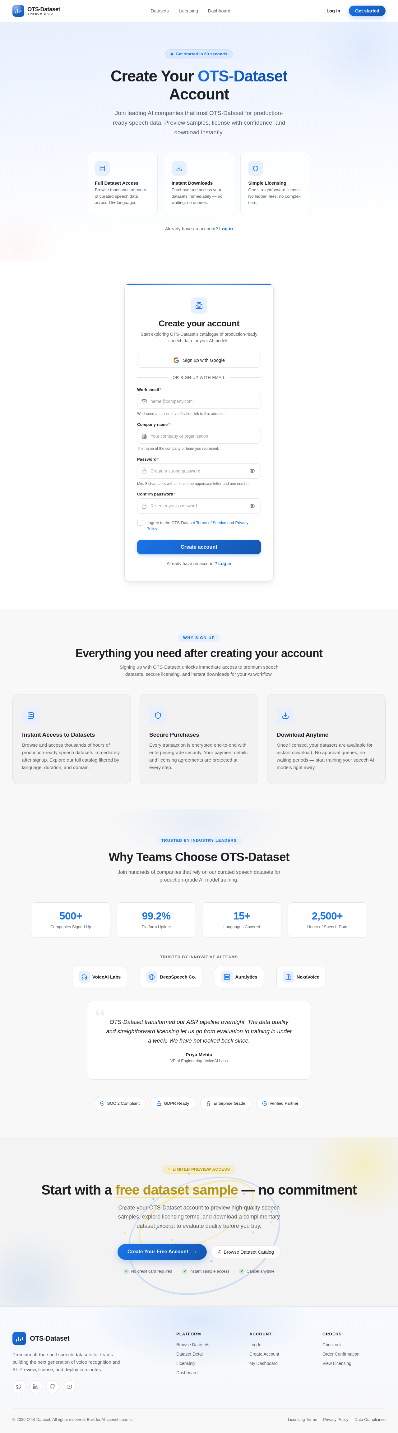 Signup design preview