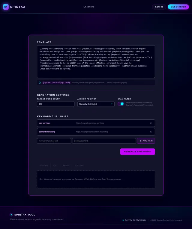 Spintax Tool