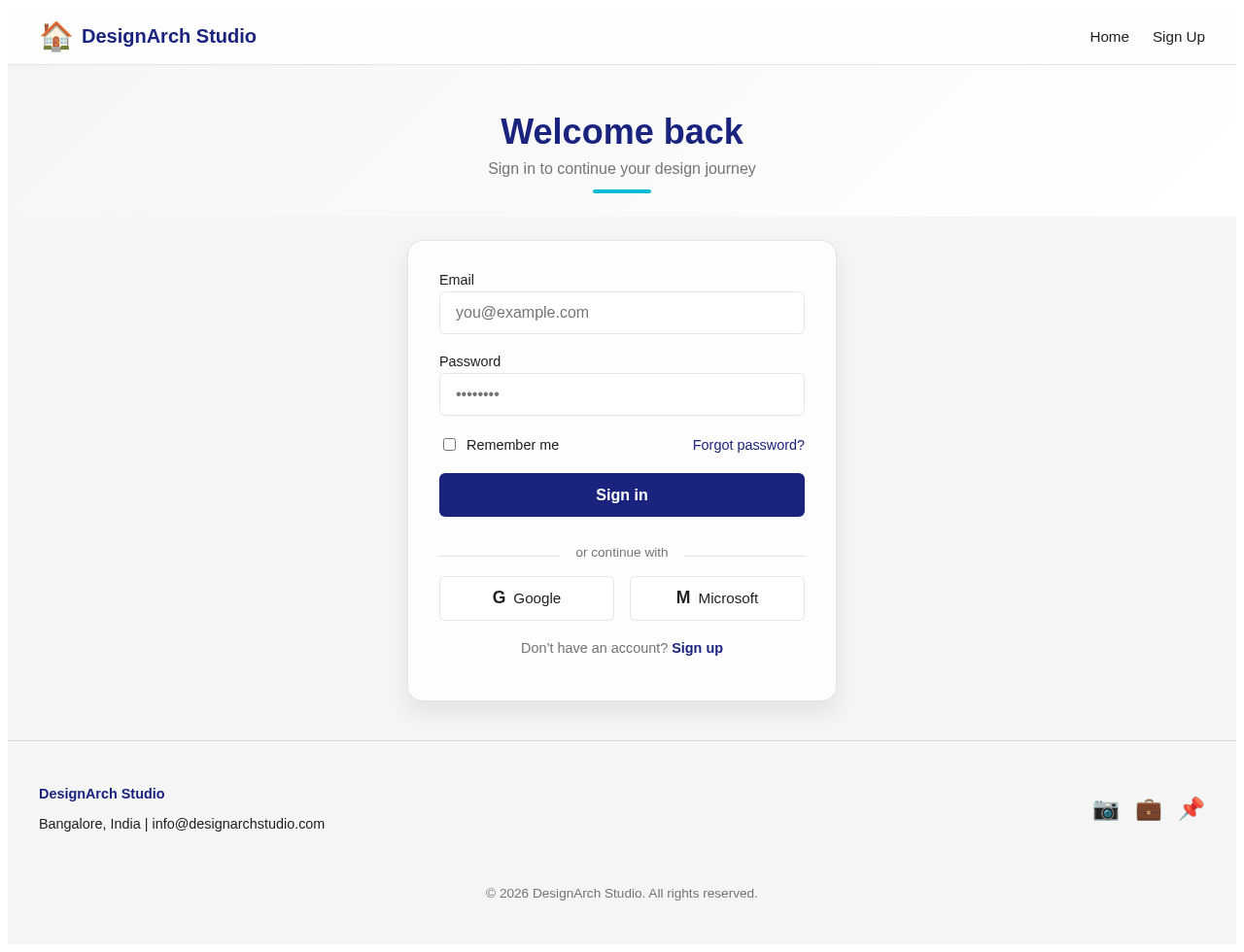 Login design preview