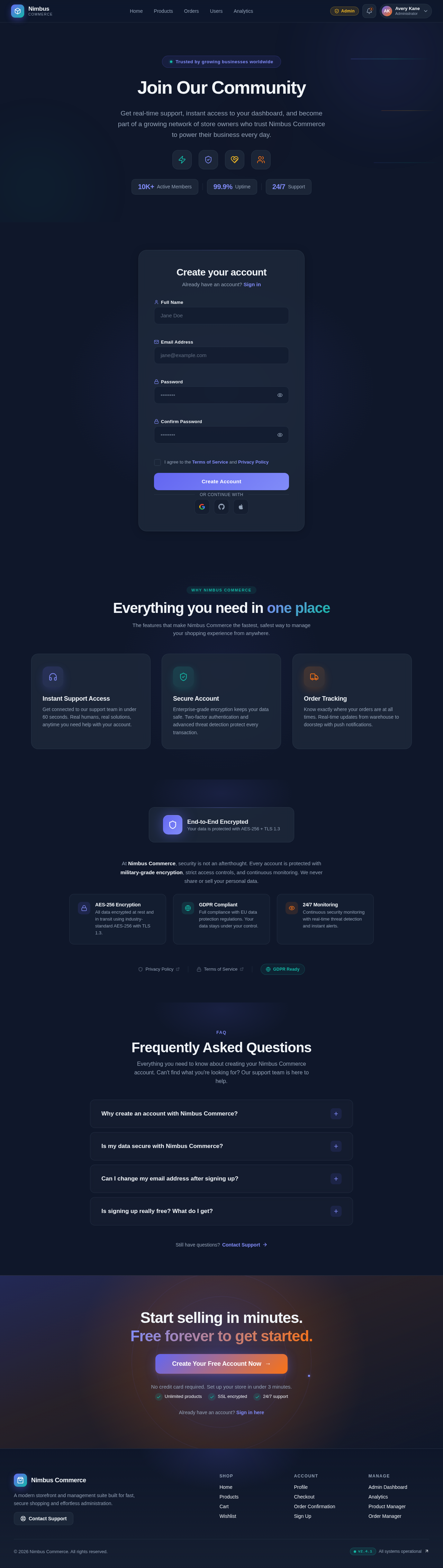 Signup design preview