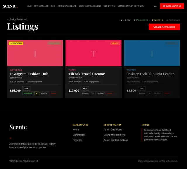 Listing Management