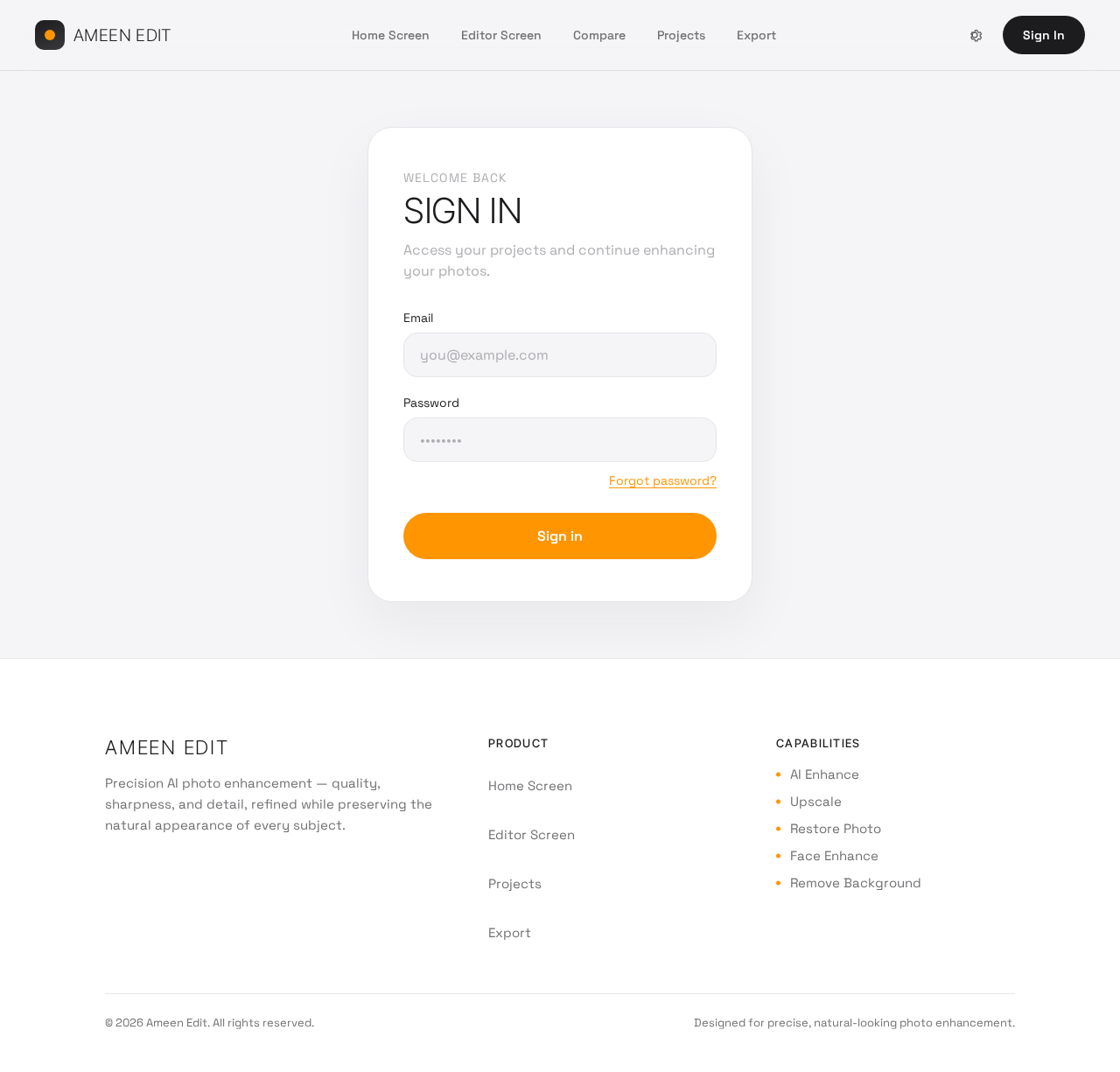 Login design preview