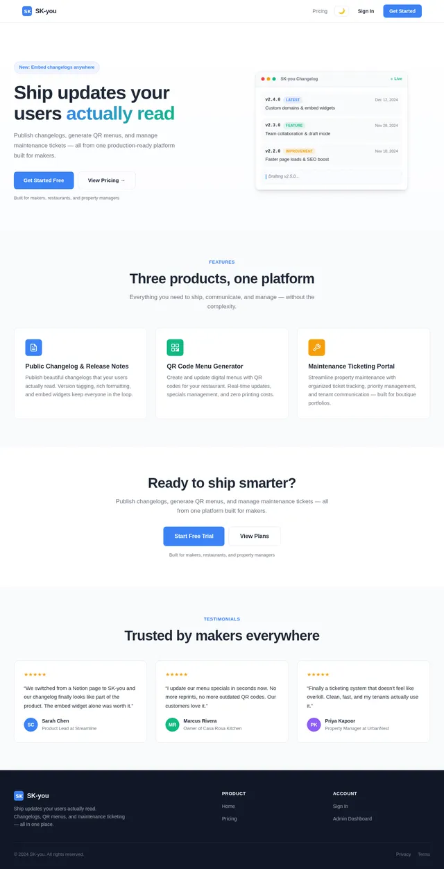 Landing Page