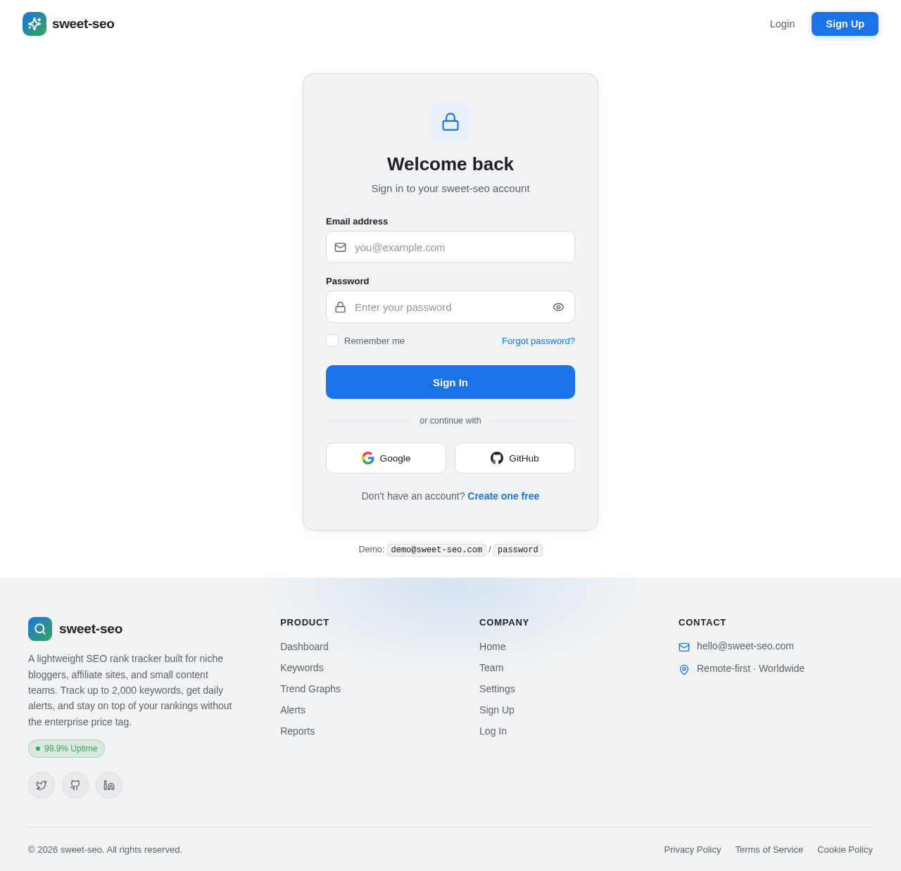 Login design preview
