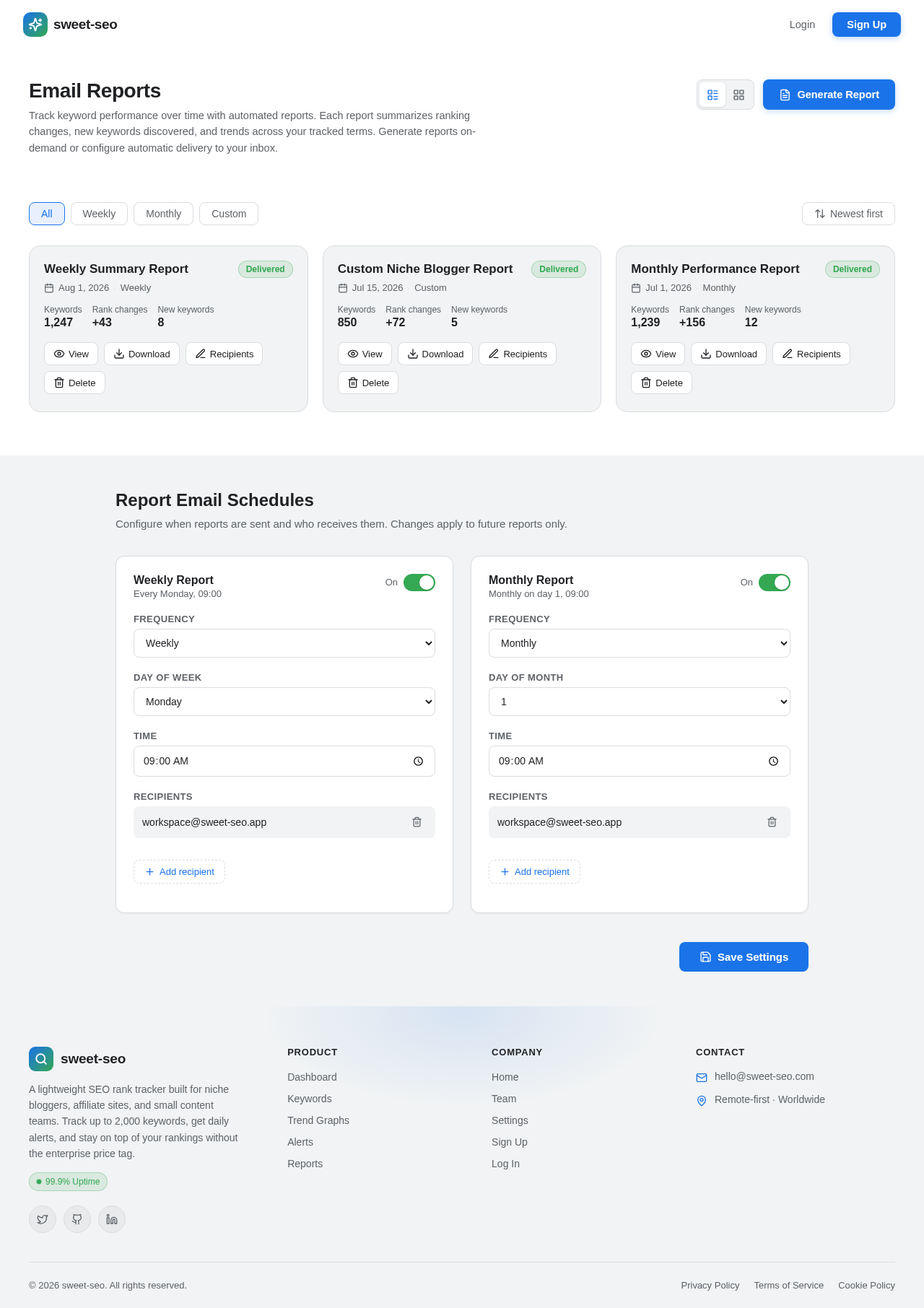 Reports design preview