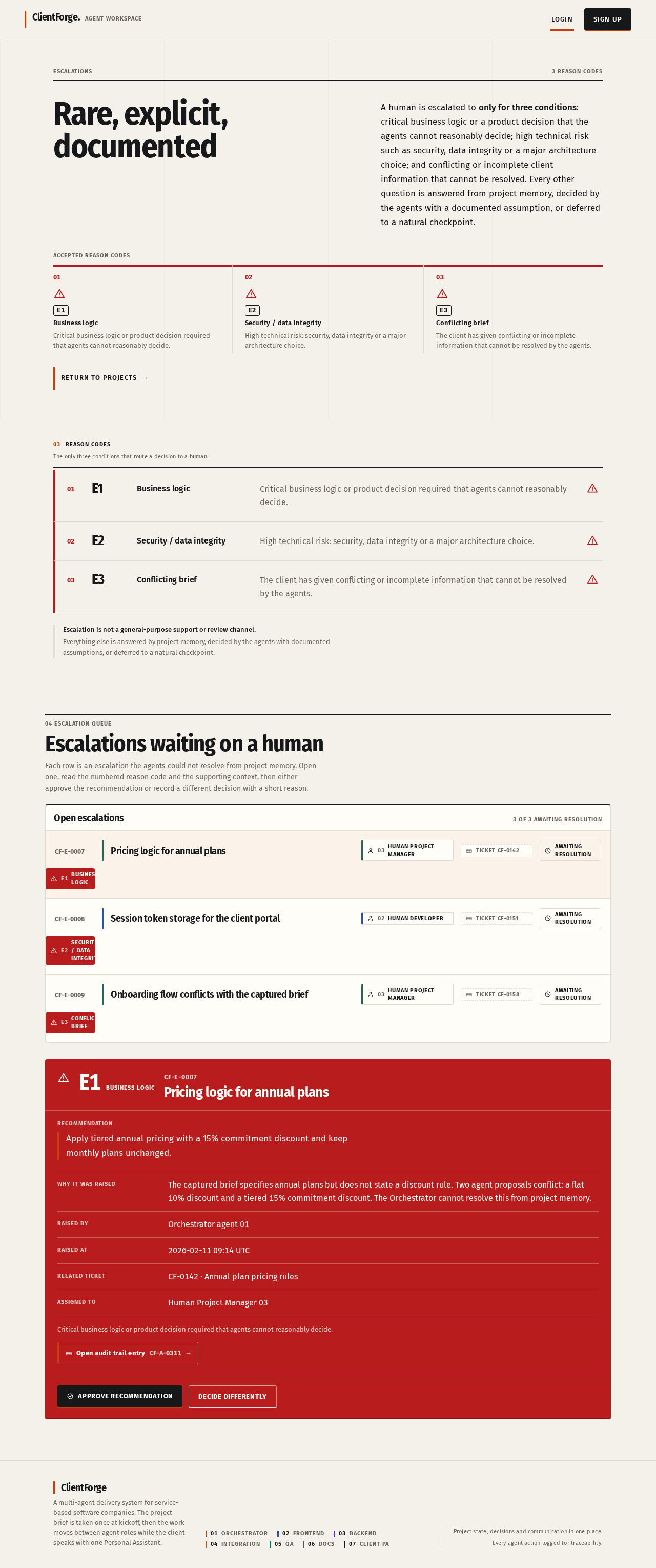 Escalations design preview