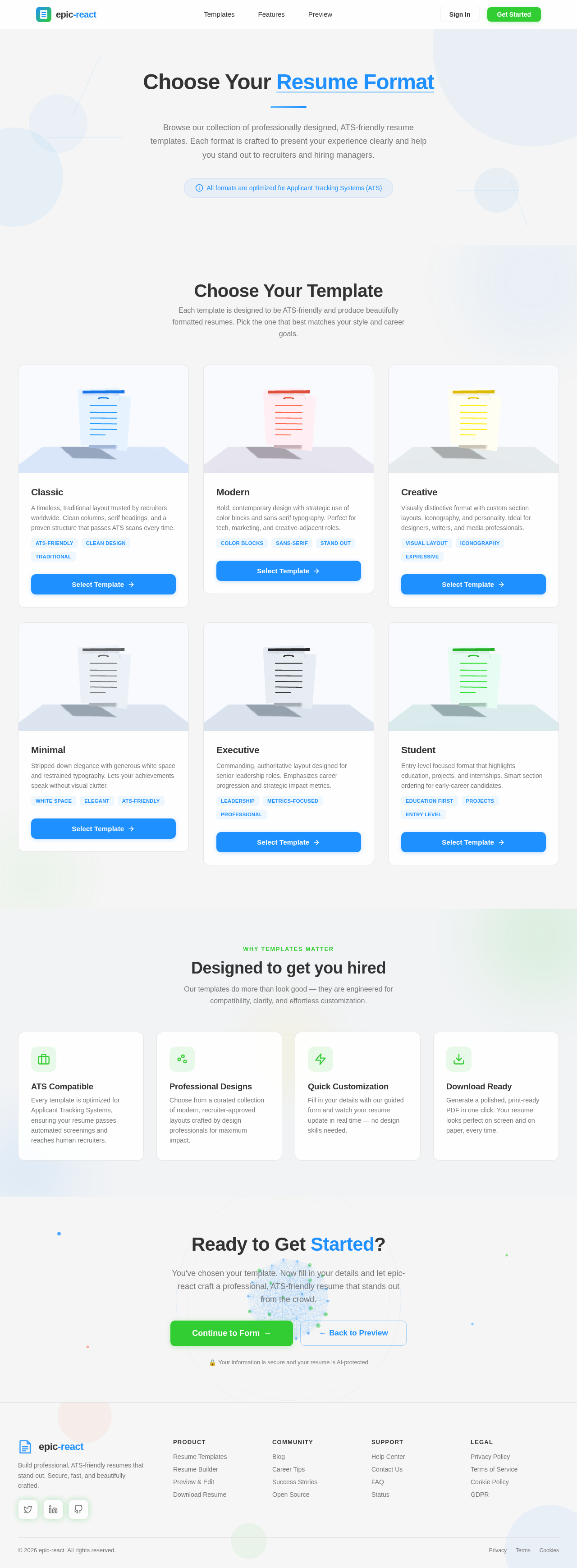 FormatSelect design preview