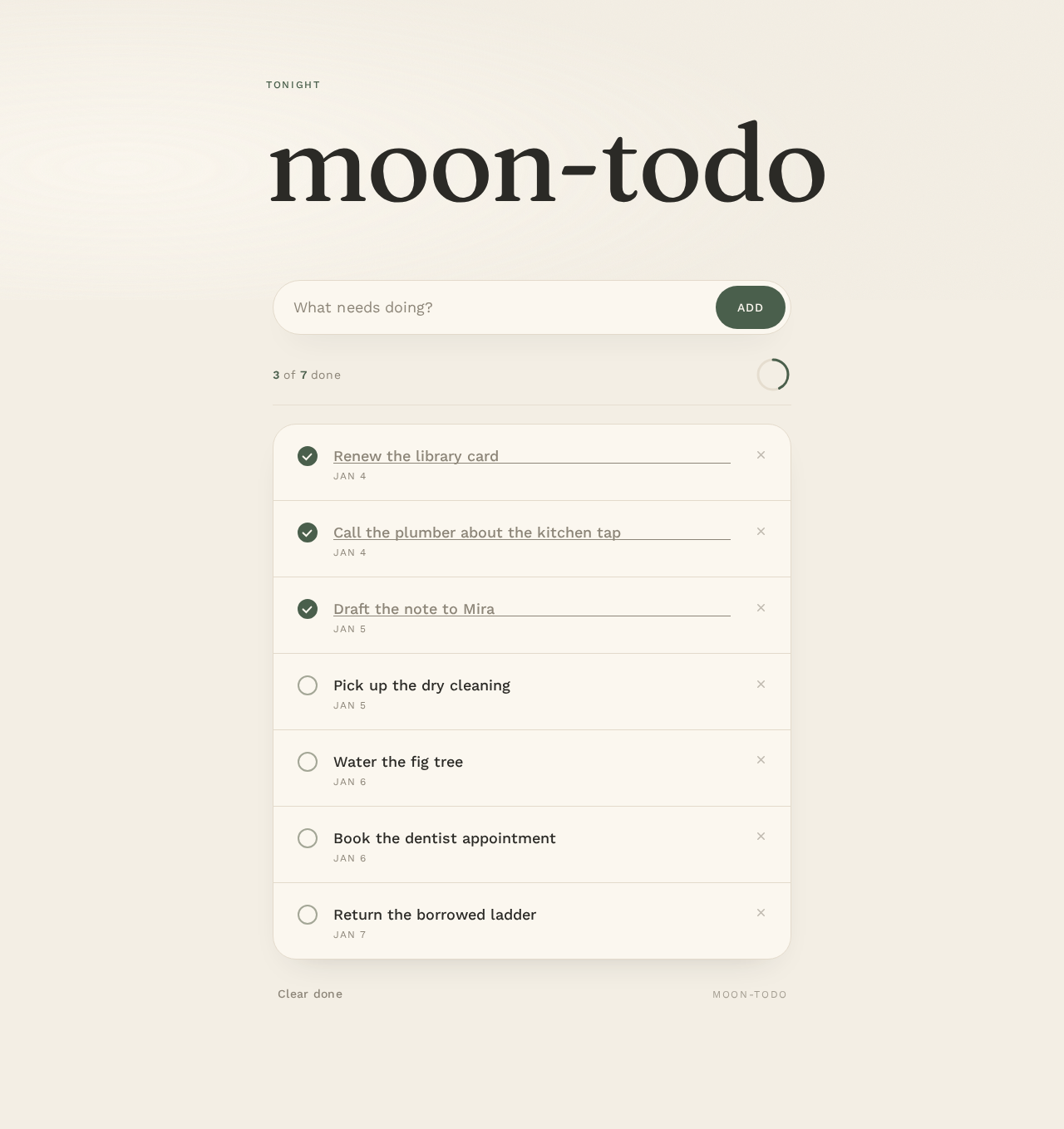 Todo design preview