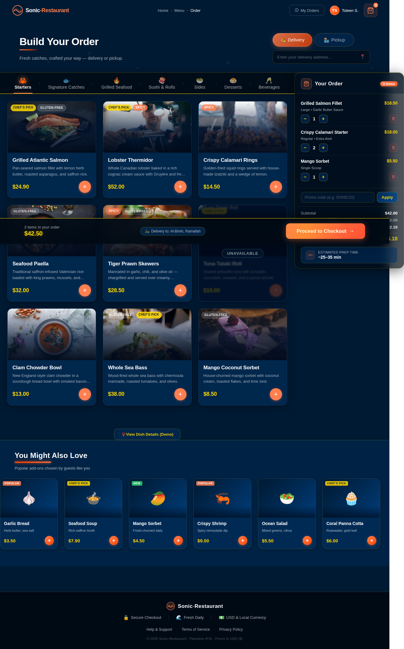 Order design preview