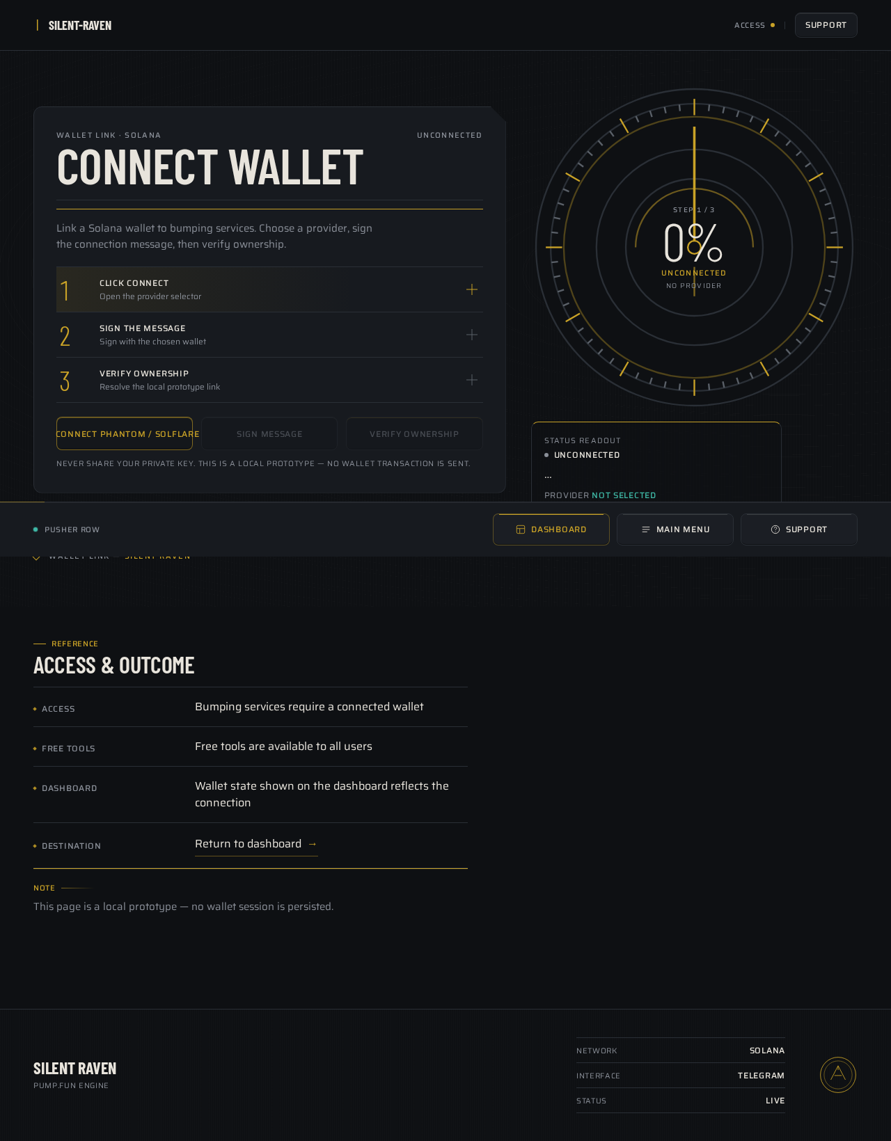 CONNECT WALLET design preview