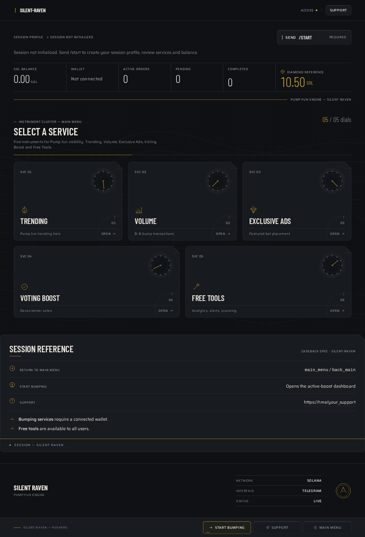 main menu design preview