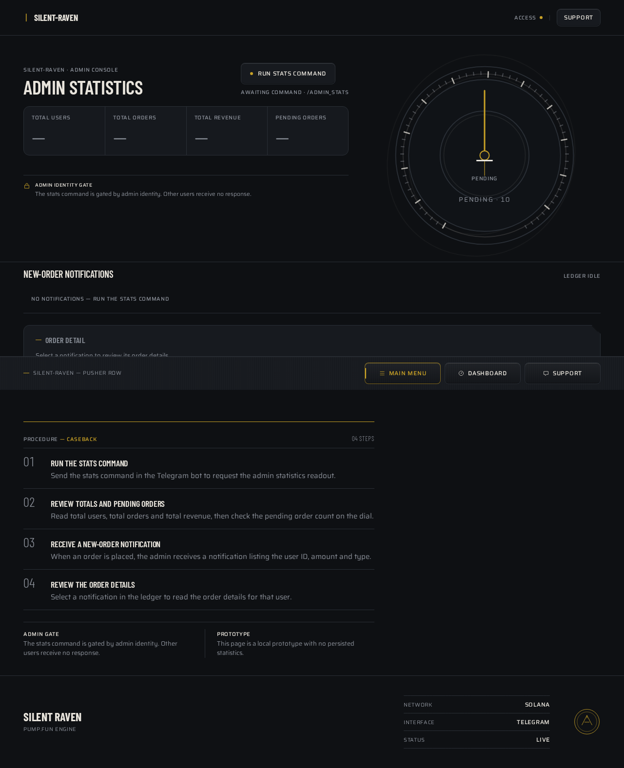 Admin Stats design preview