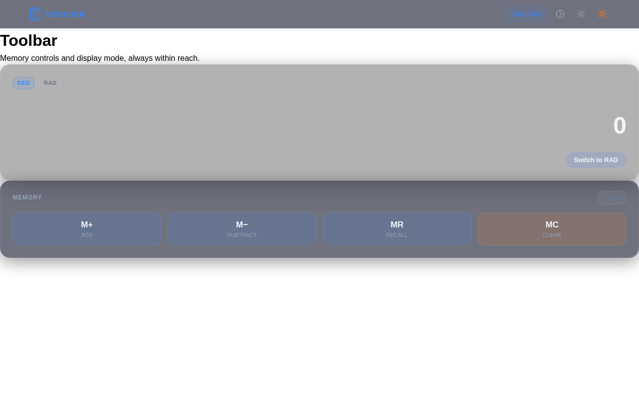 Toolbar design preview