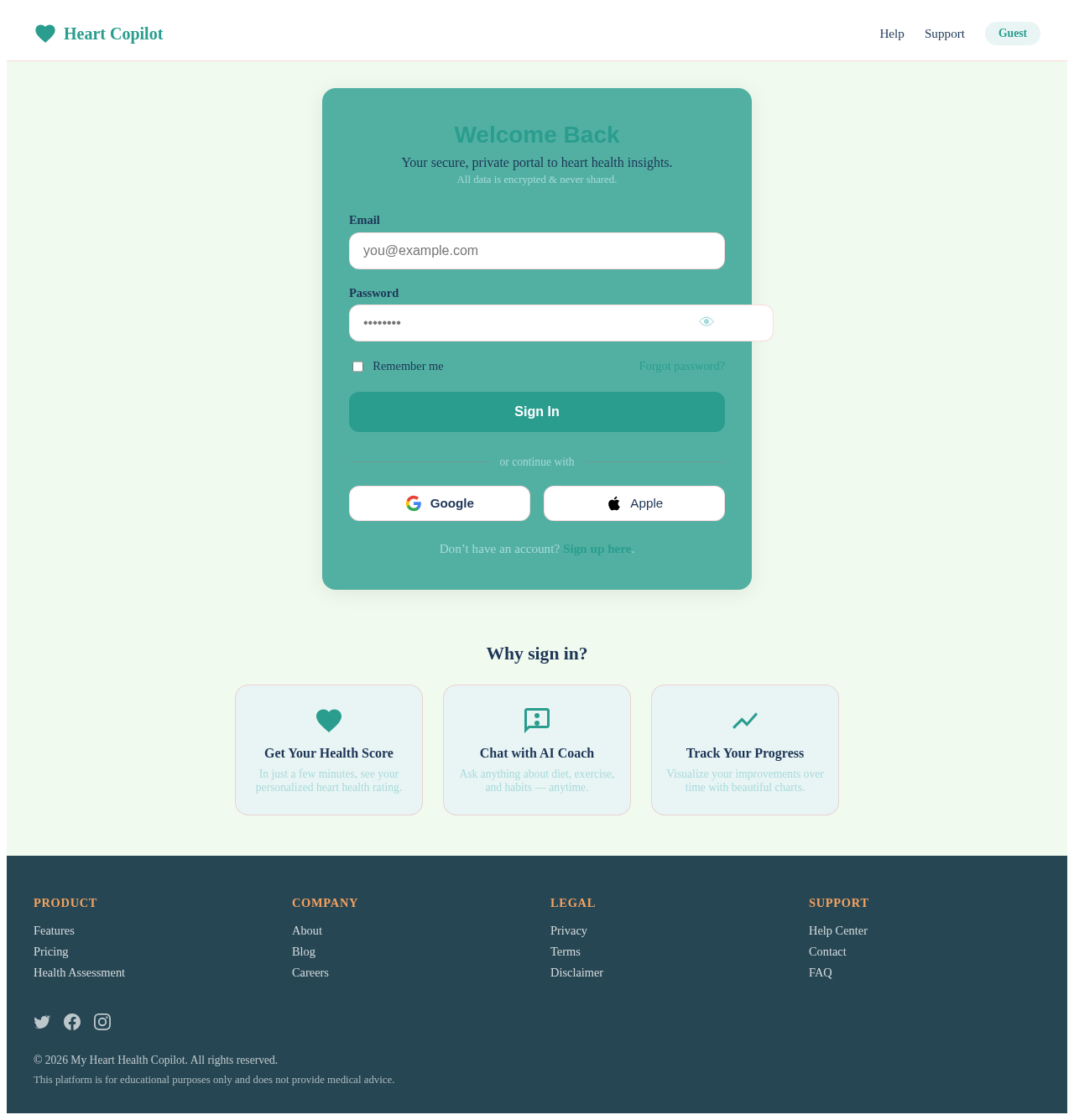Login design preview