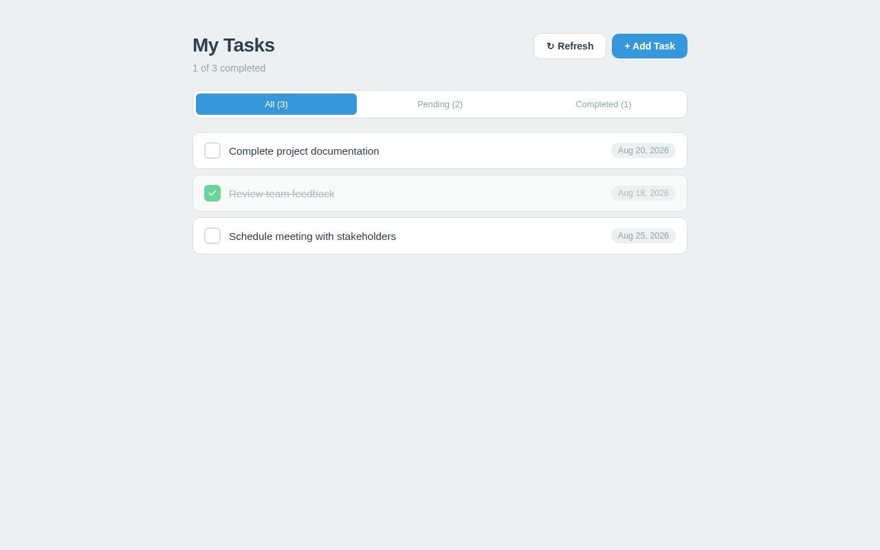 Todo List design preview