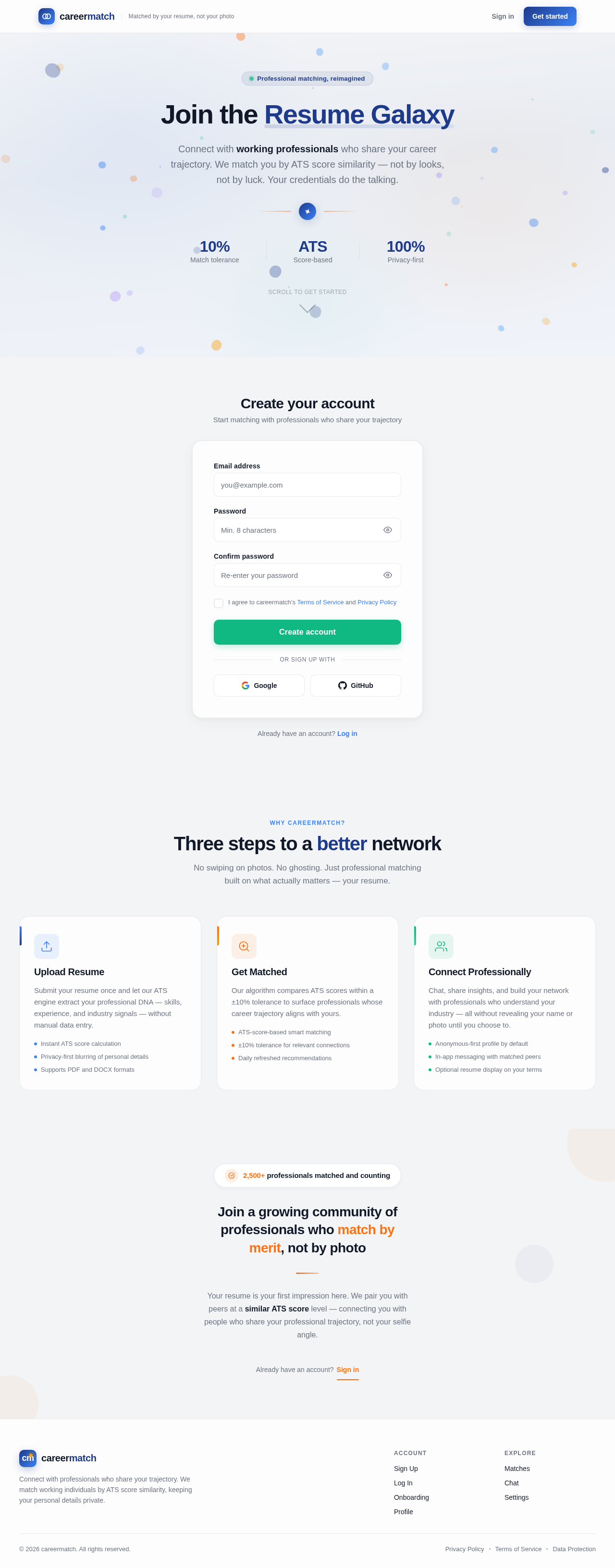 Signup design preview