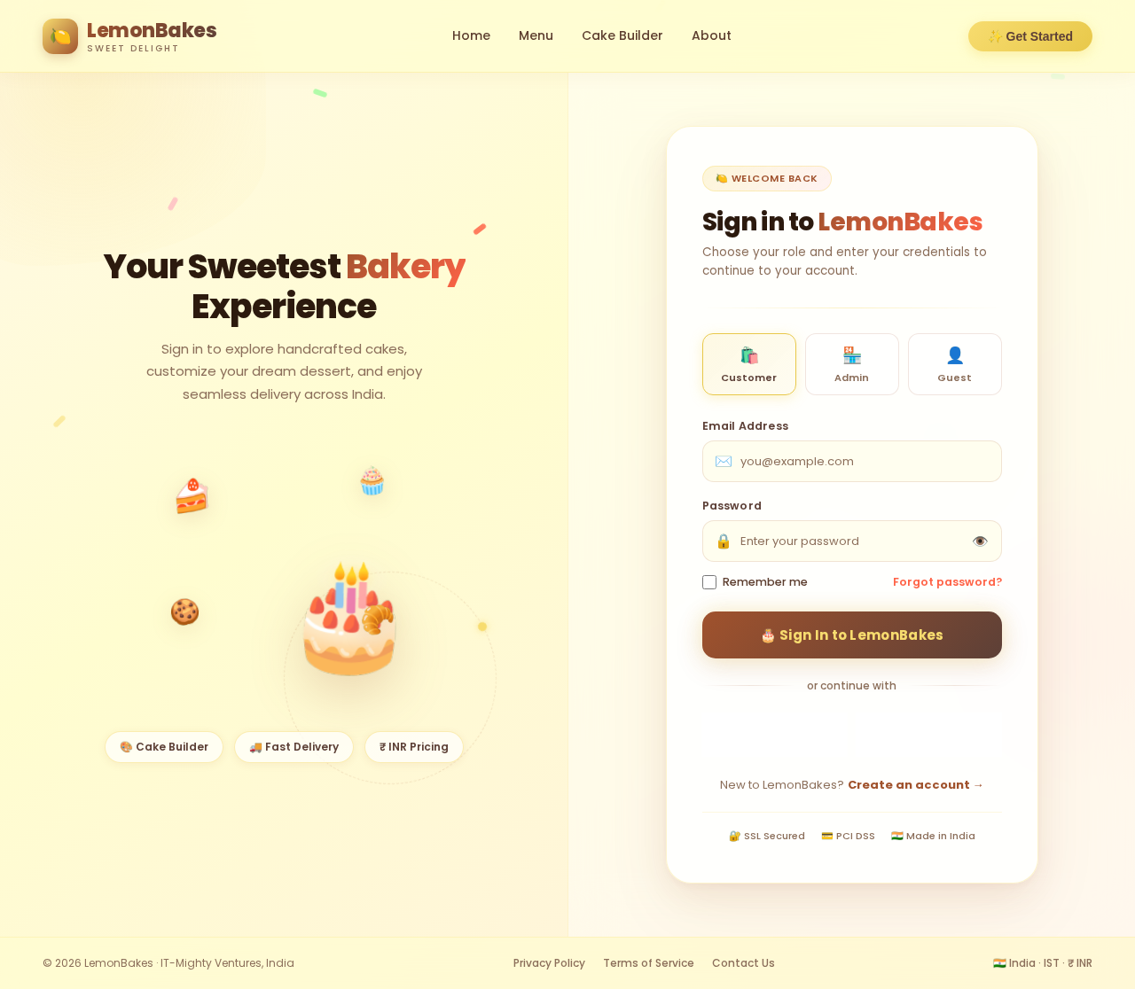 Login design preview