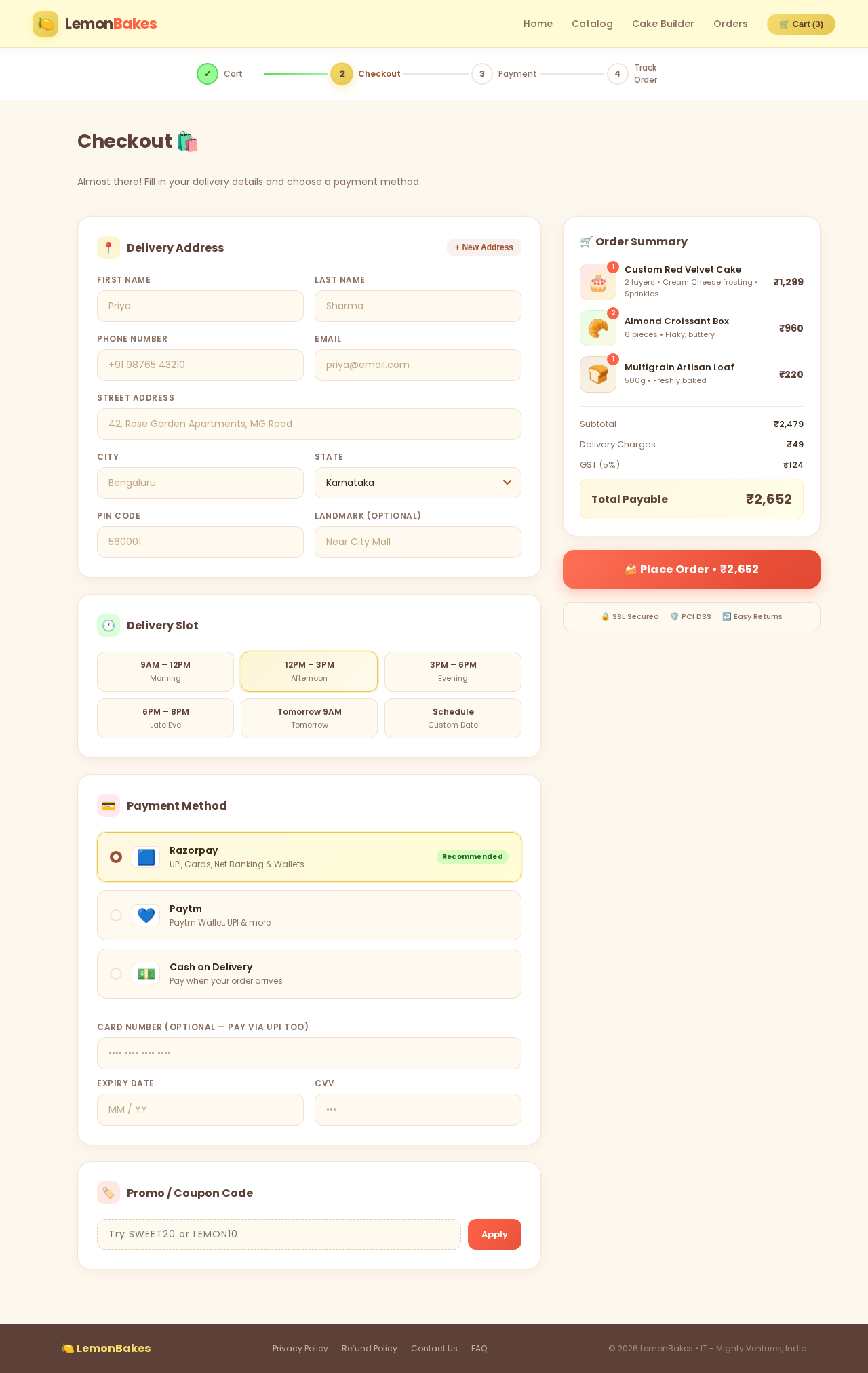 Checkout design preview