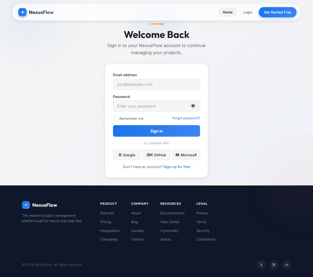 Login design preview