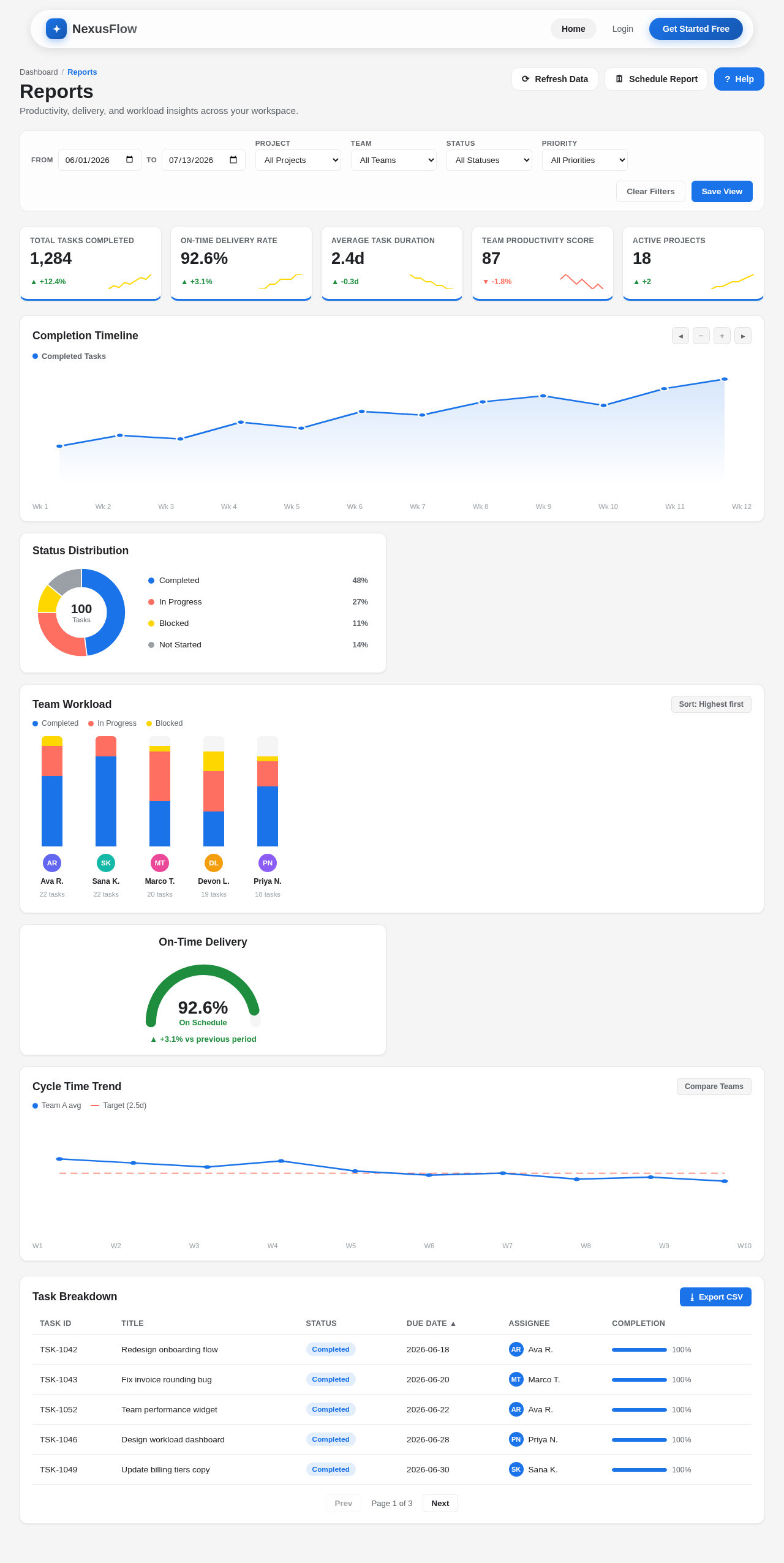 Reports design preview