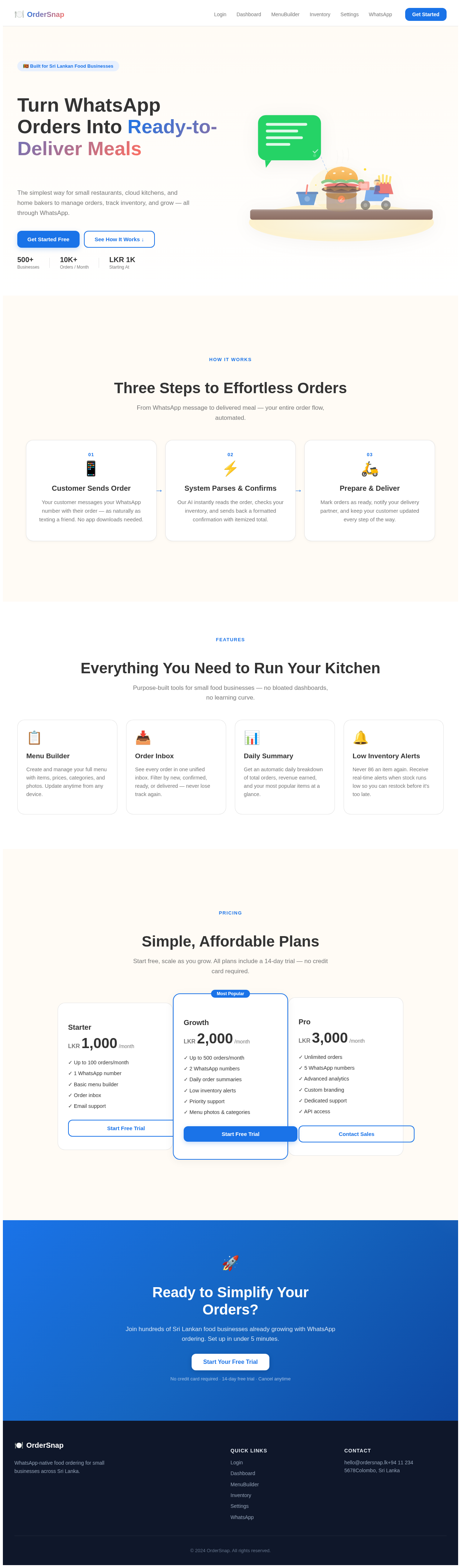Landing design preview