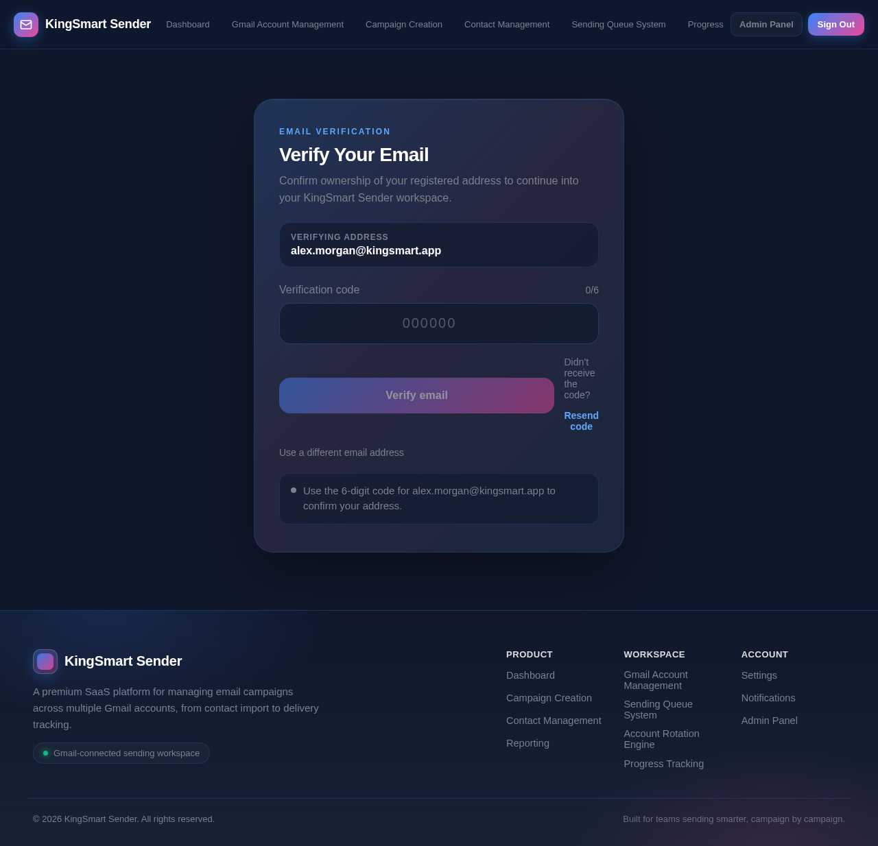 Email Verification Flow design preview