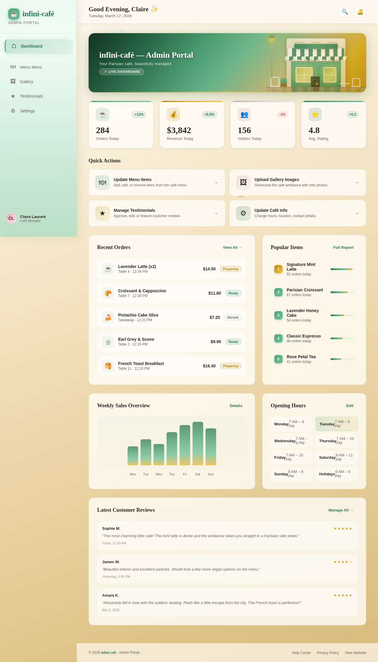 Dashboard design preview
