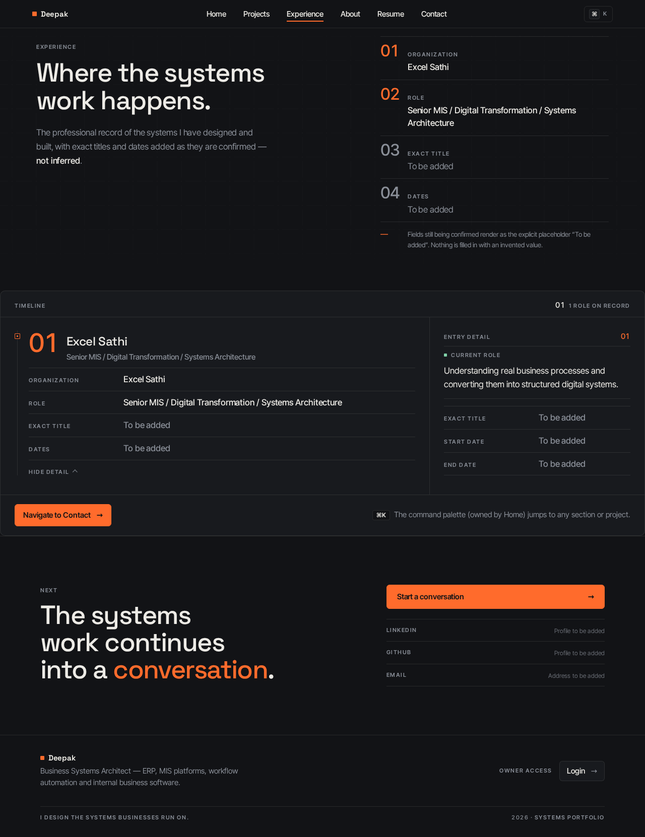 Experience design preview