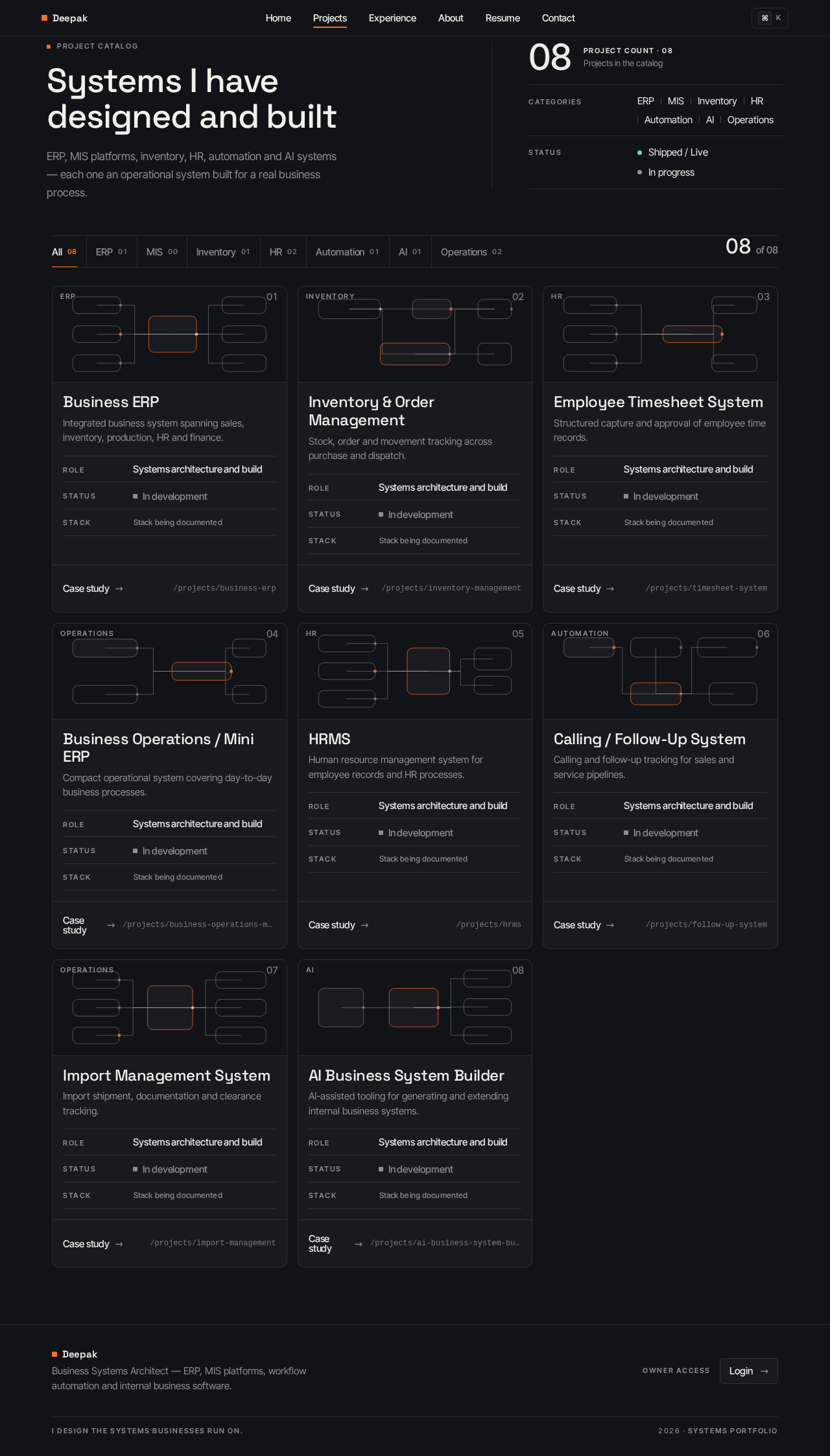 Projects design preview