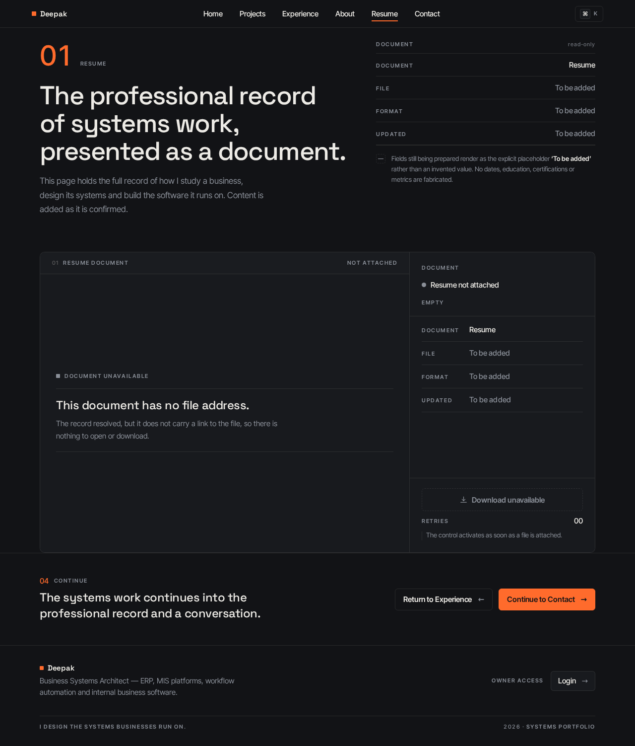 Resume design preview