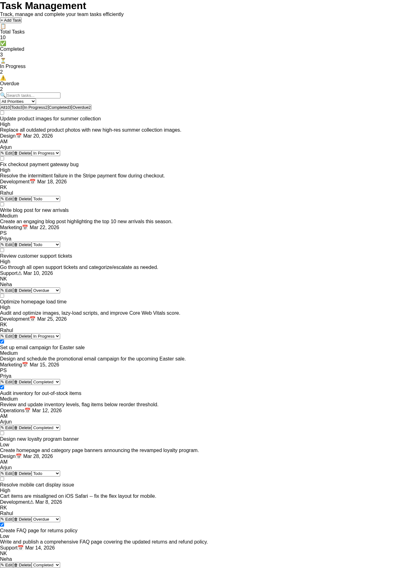 Dashboard design preview