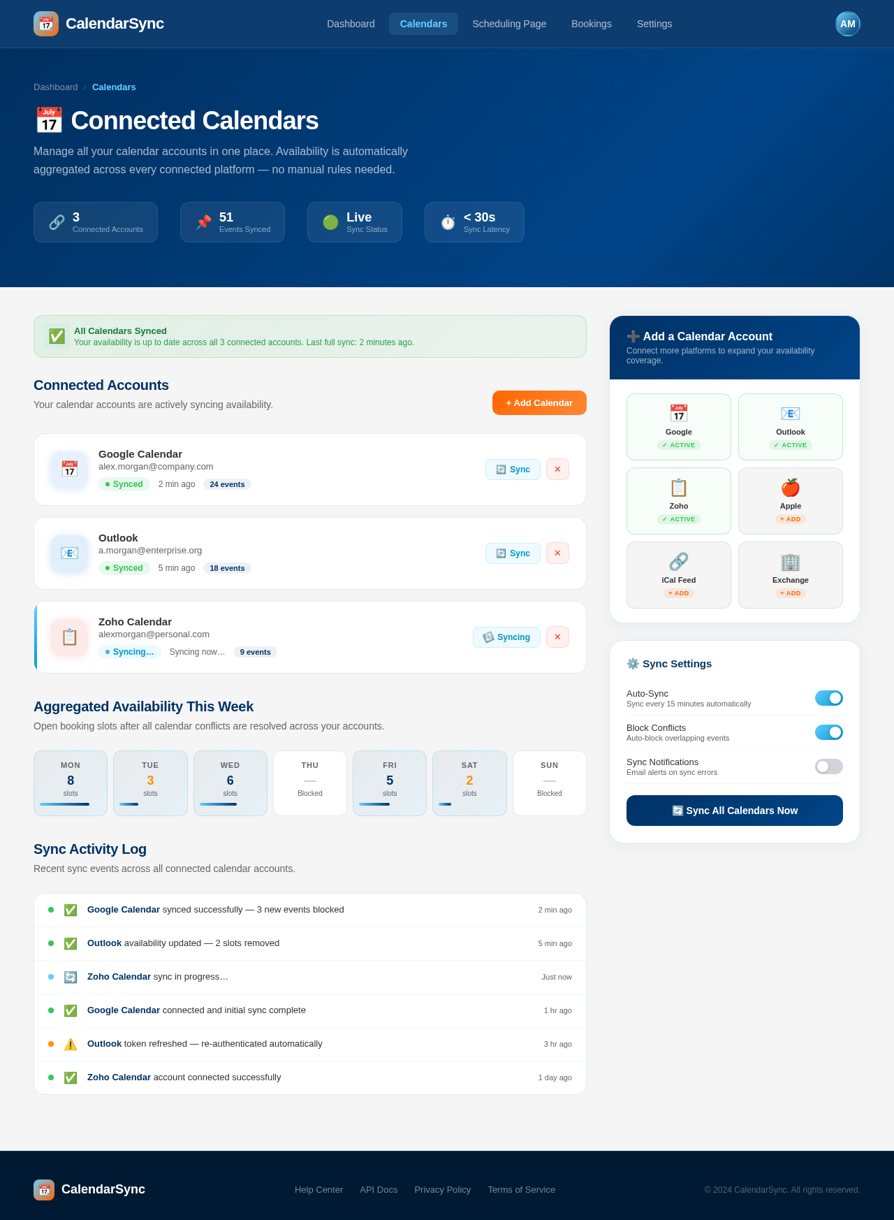 Calendars design preview
