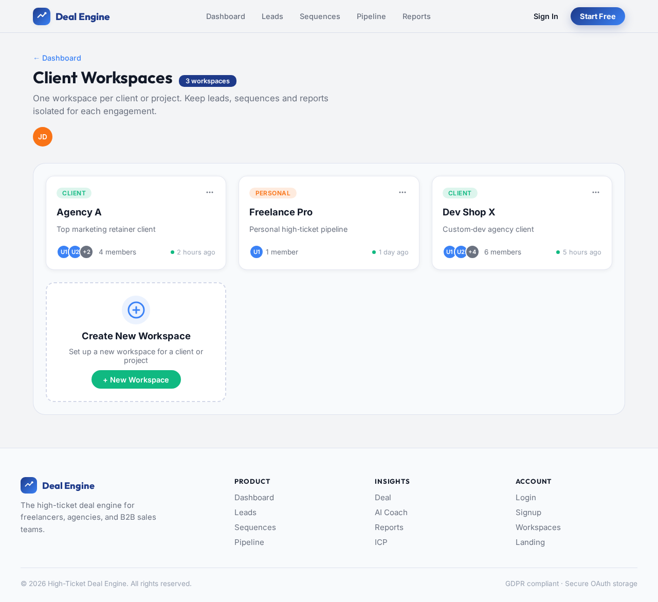 Workspaces design preview