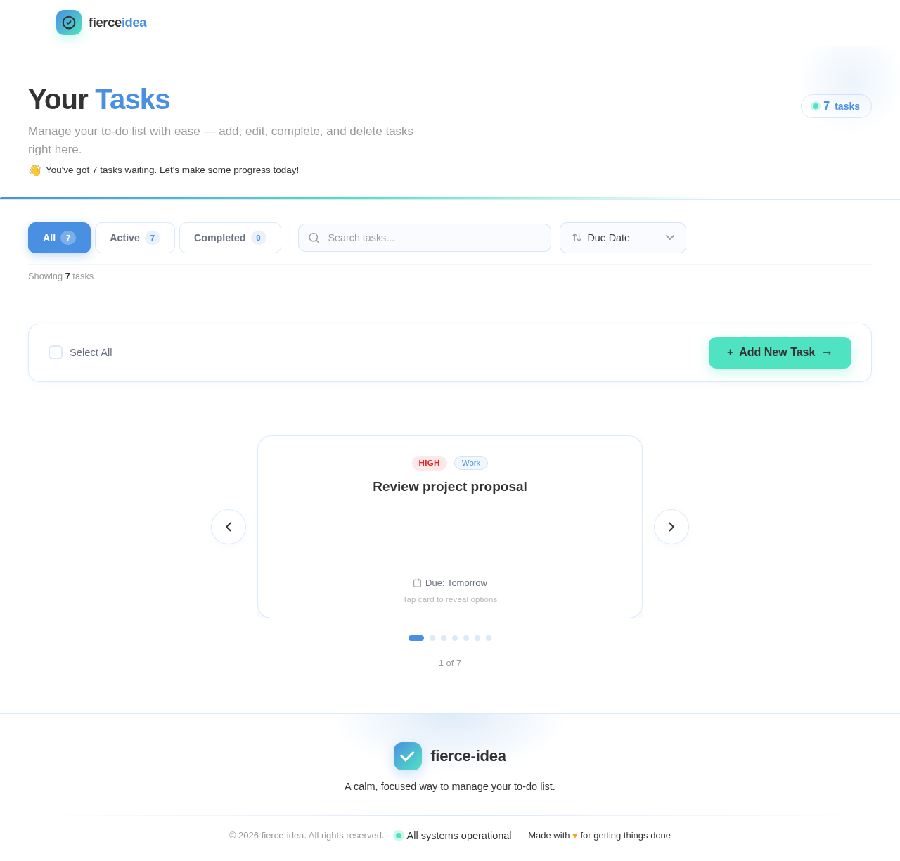 TaskList design preview