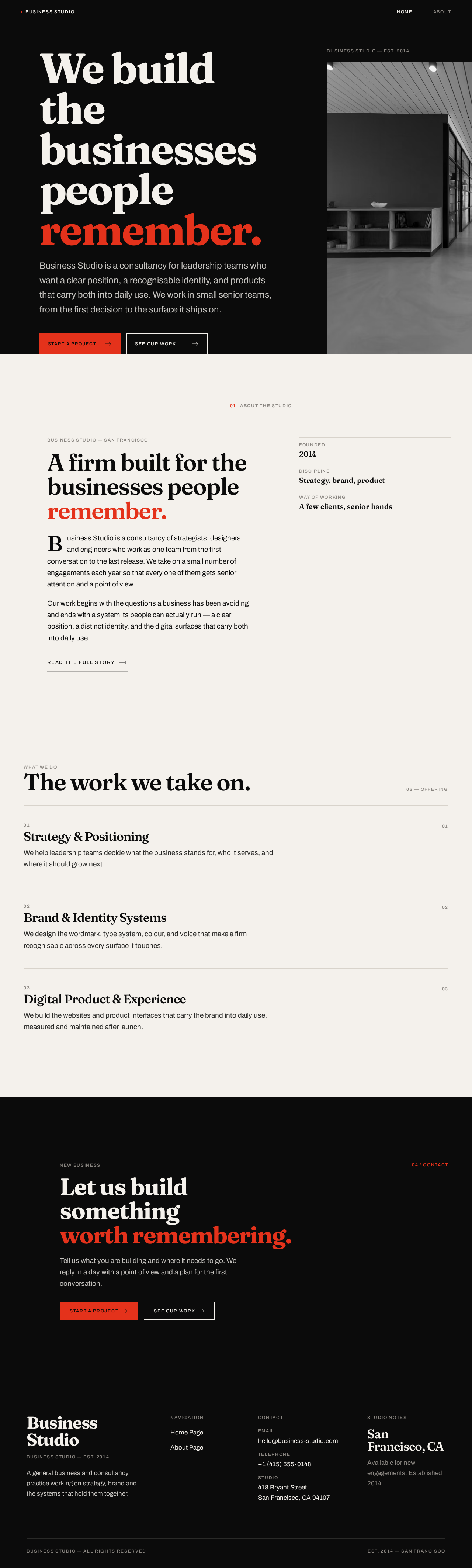 Home Page design preview
