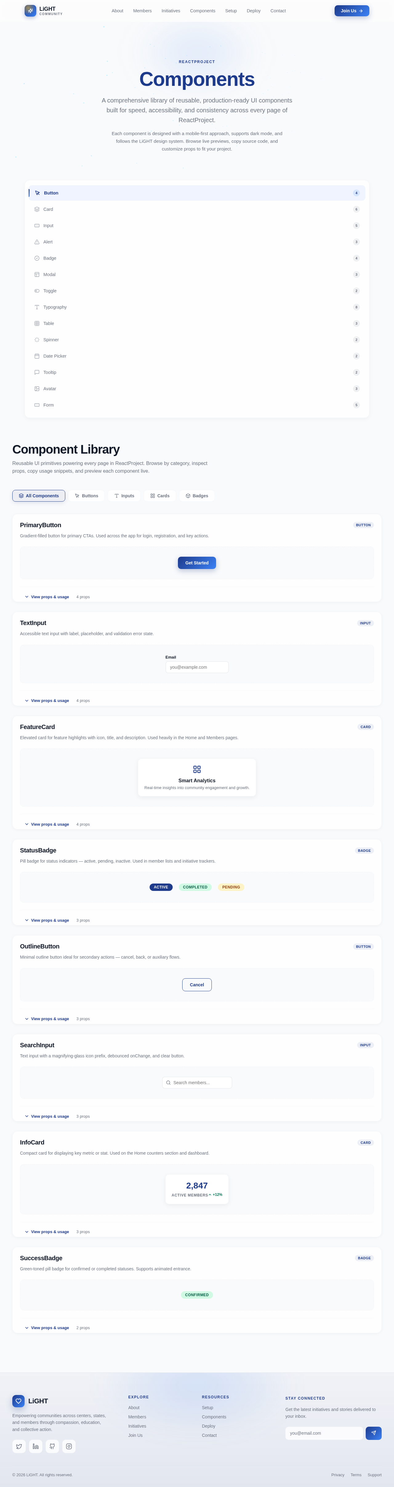Components design preview