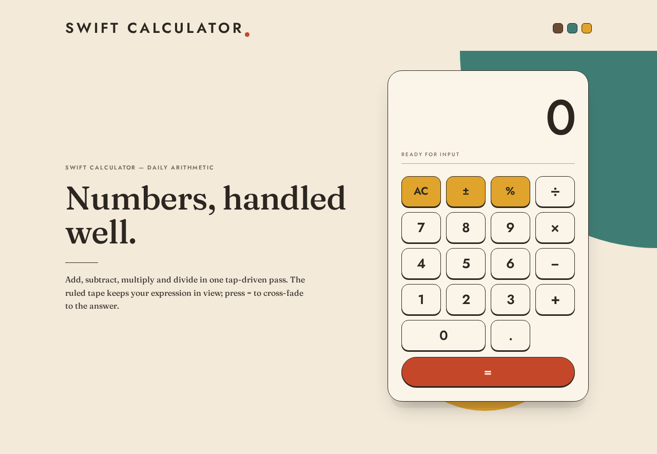 Calculator design preview