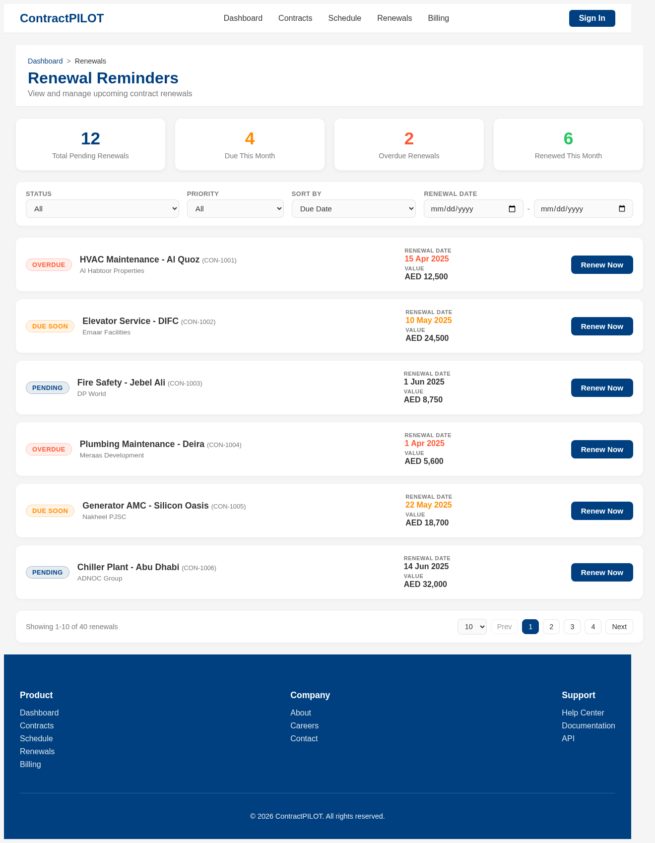 Renewals design preview