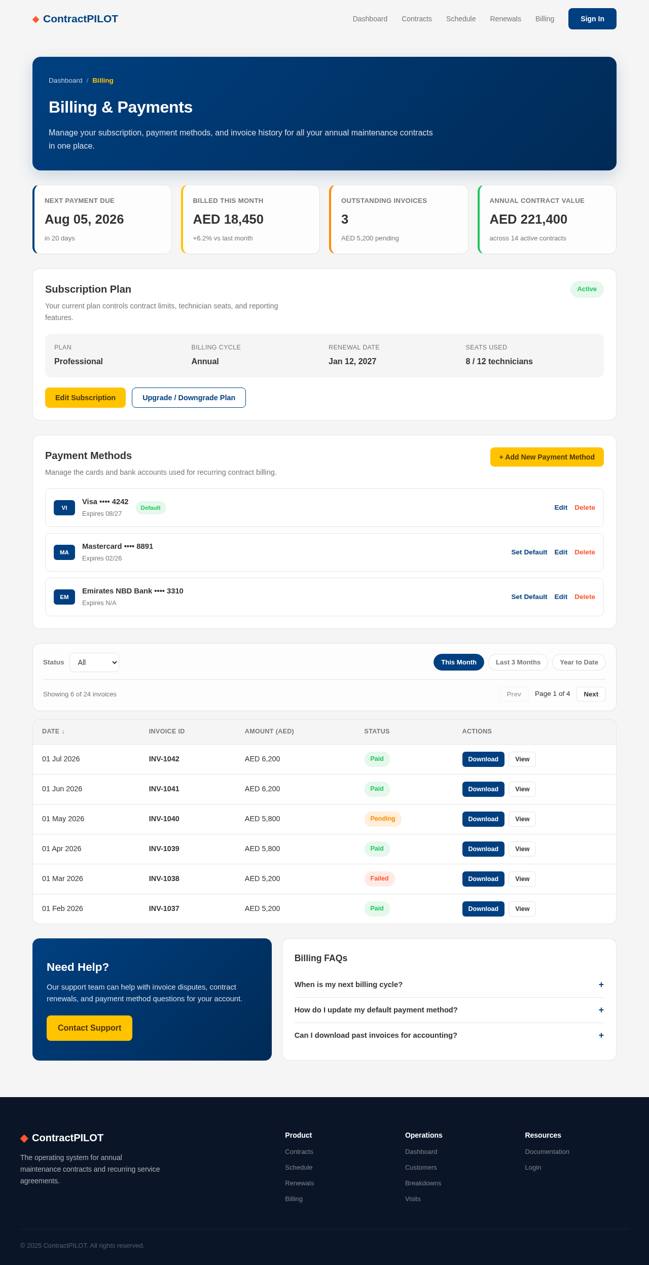 Billing design preview