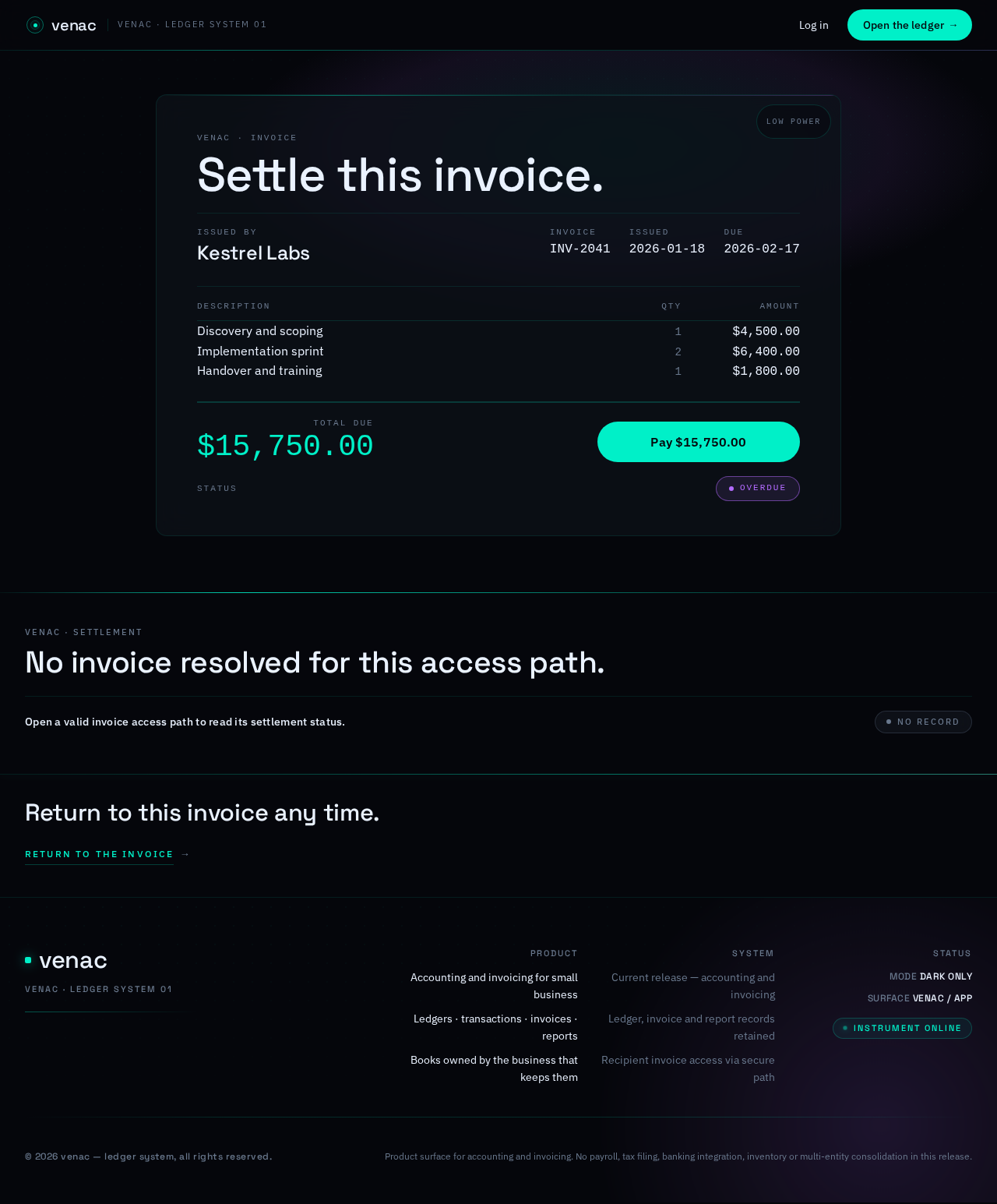 Invoice Payment design preview