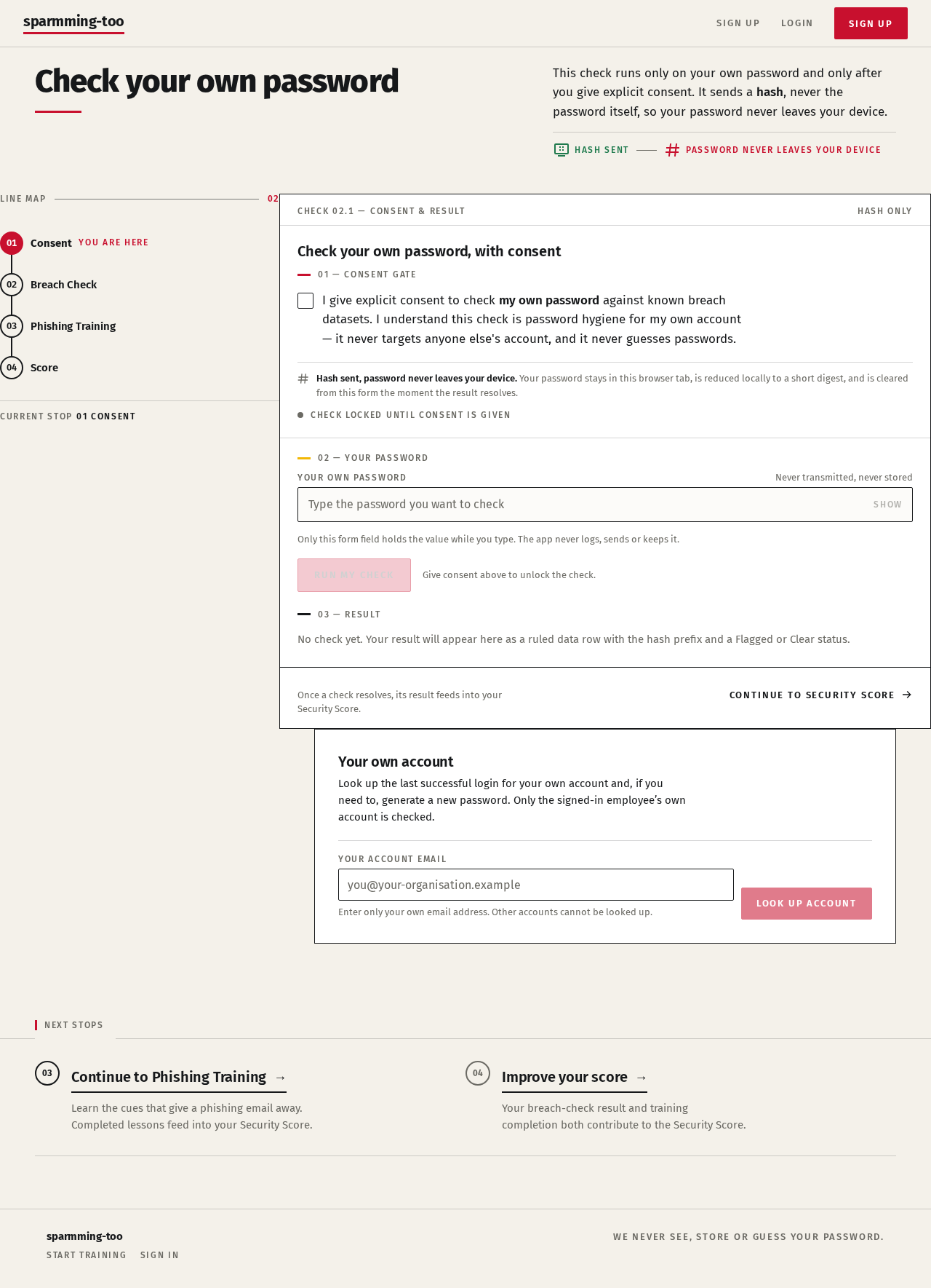Breach Check design preview