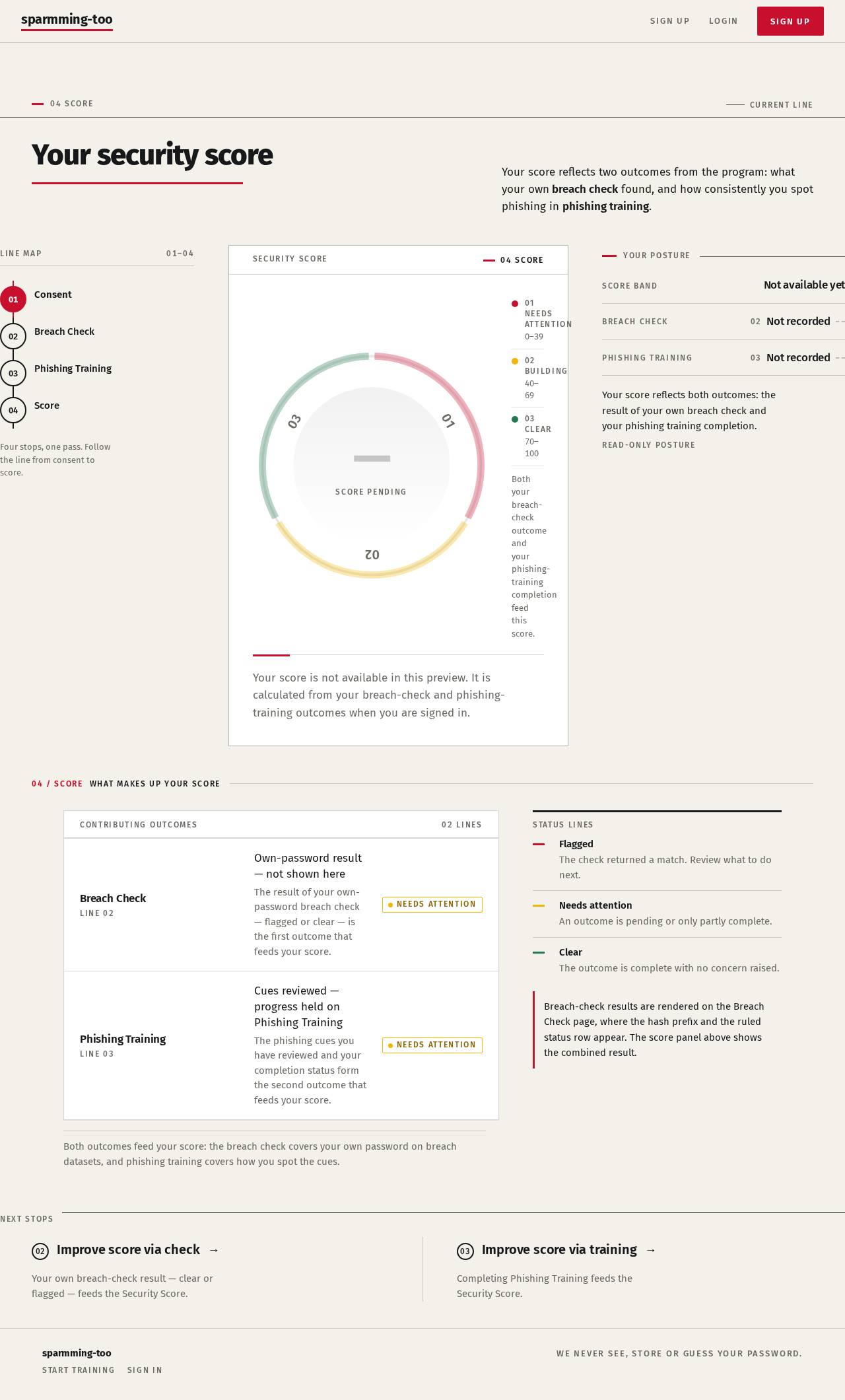 Security Score design preview
