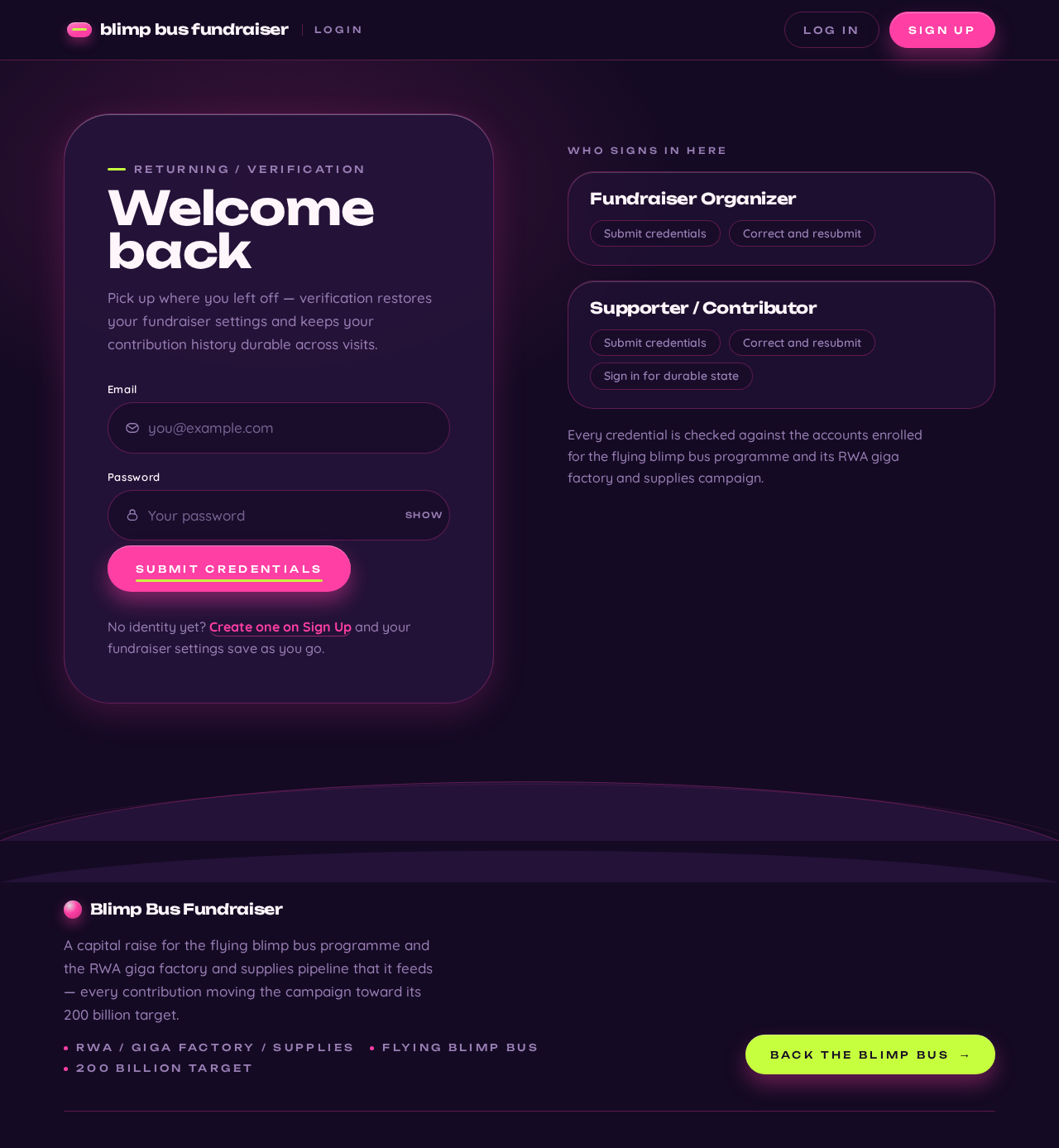 Login design preview