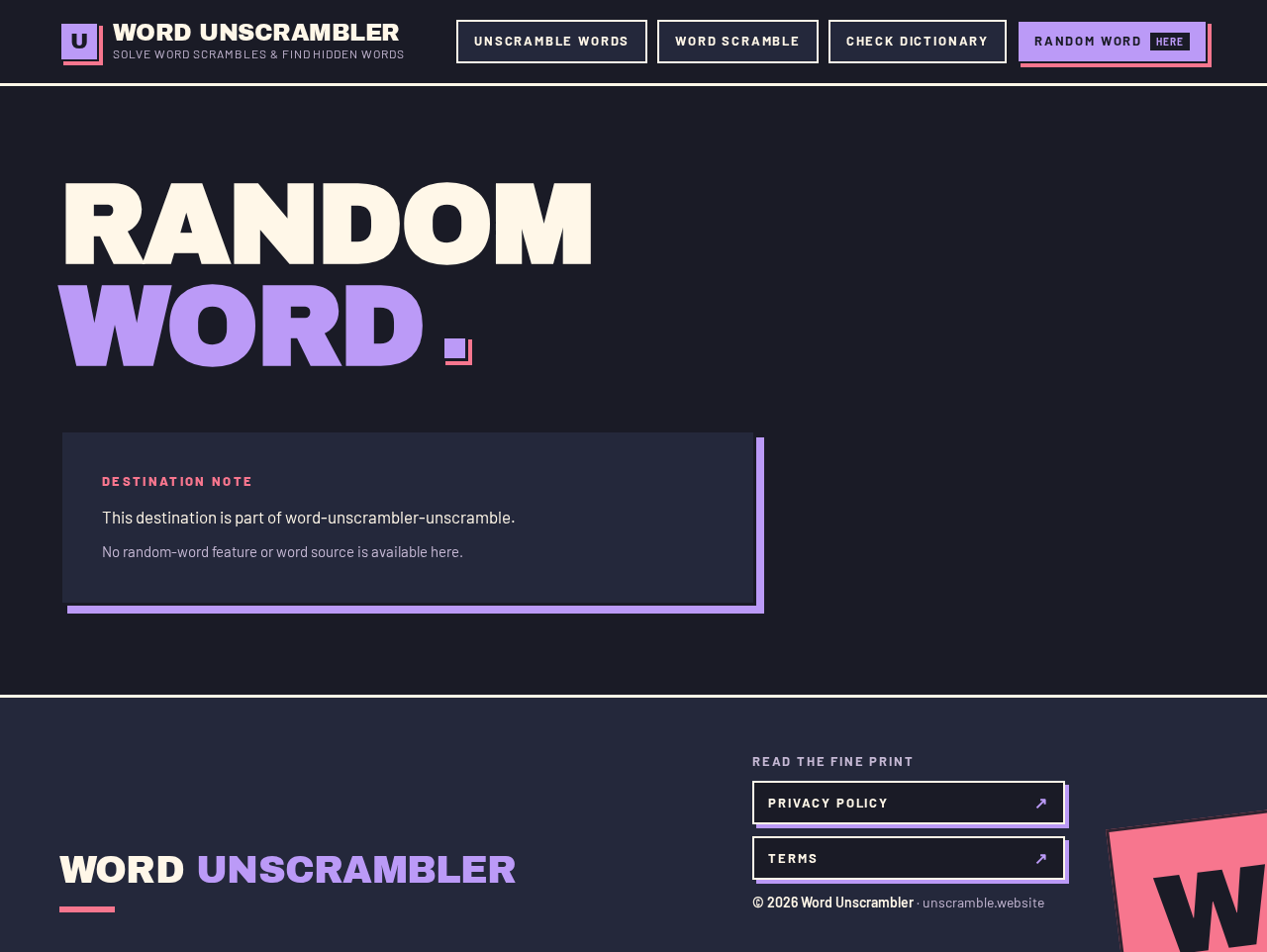 RANDOM WORD design preview