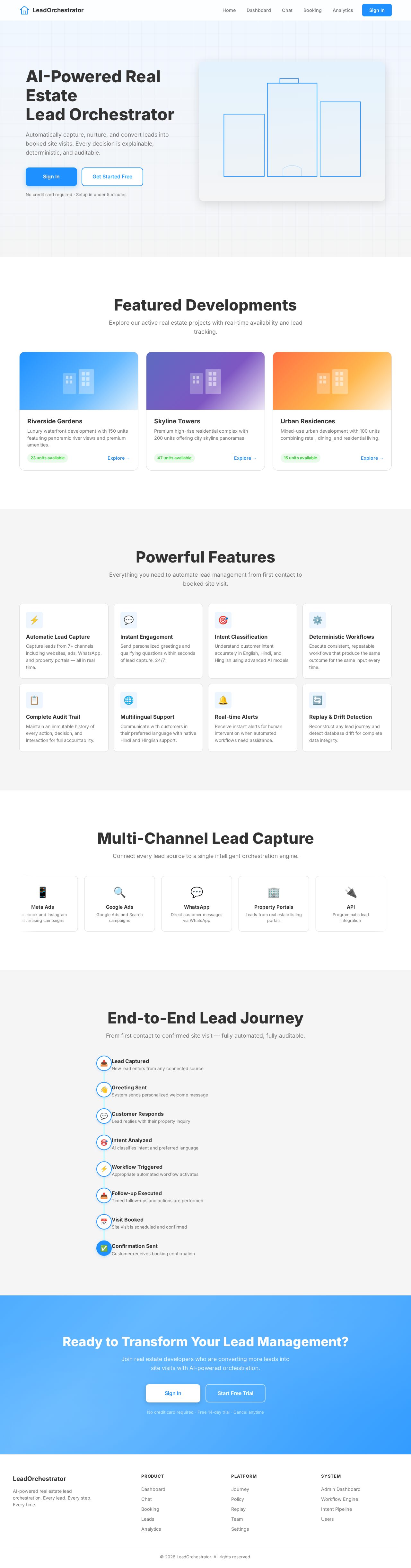 Landing design preview