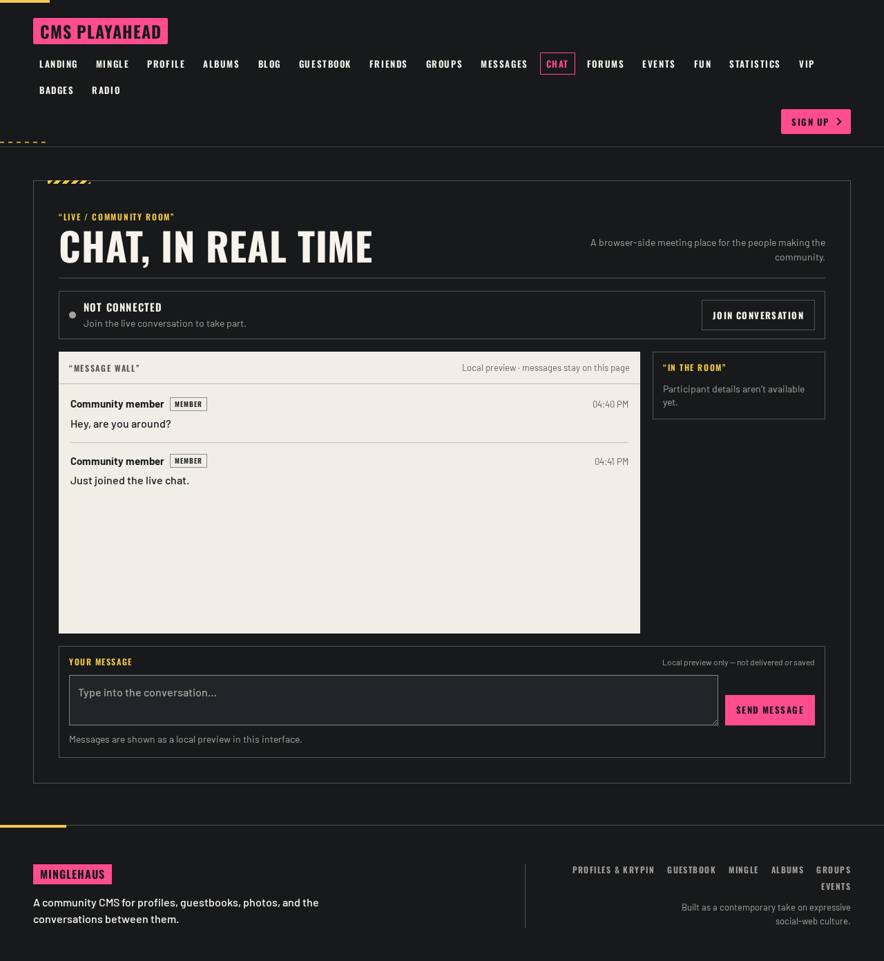 Chat design preview
