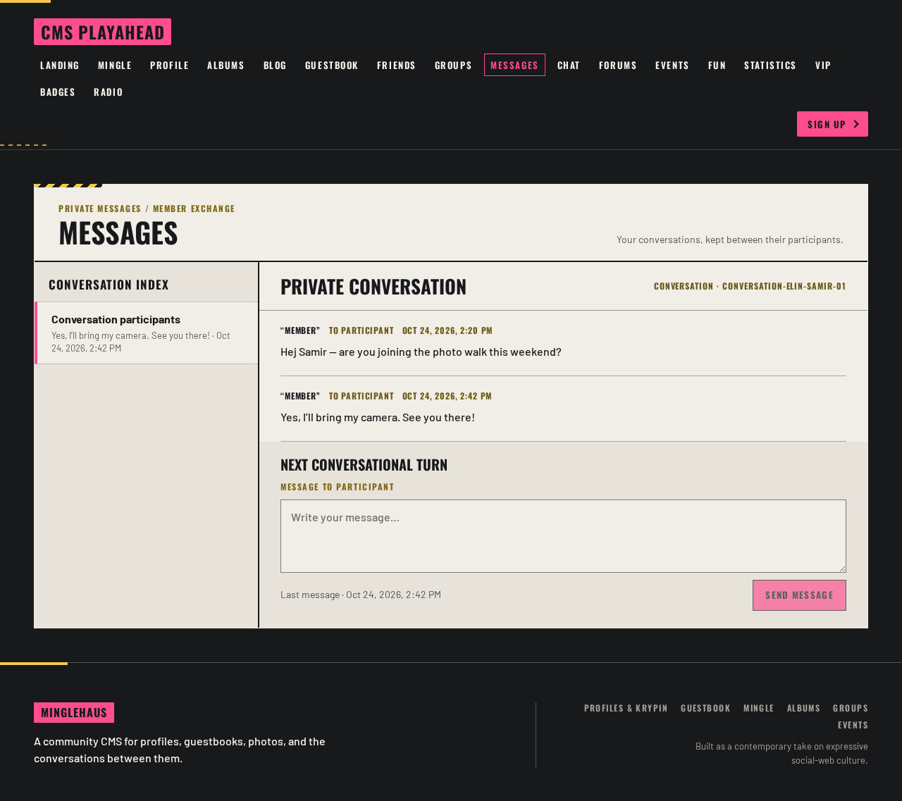 Messages design preview