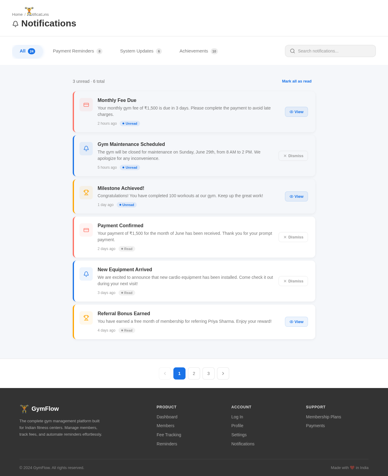 Notifications design preview